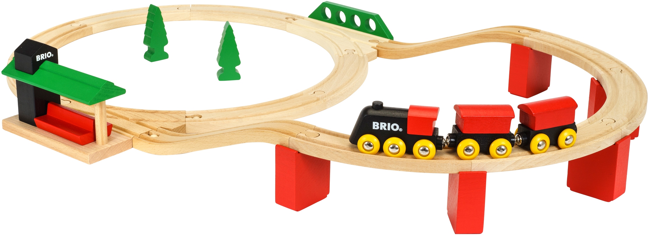 BRIO® Spielzeug-Eisenbahn »Classic Deluxe-Set«, (Set), FSC®- schützt Wald - weltweit