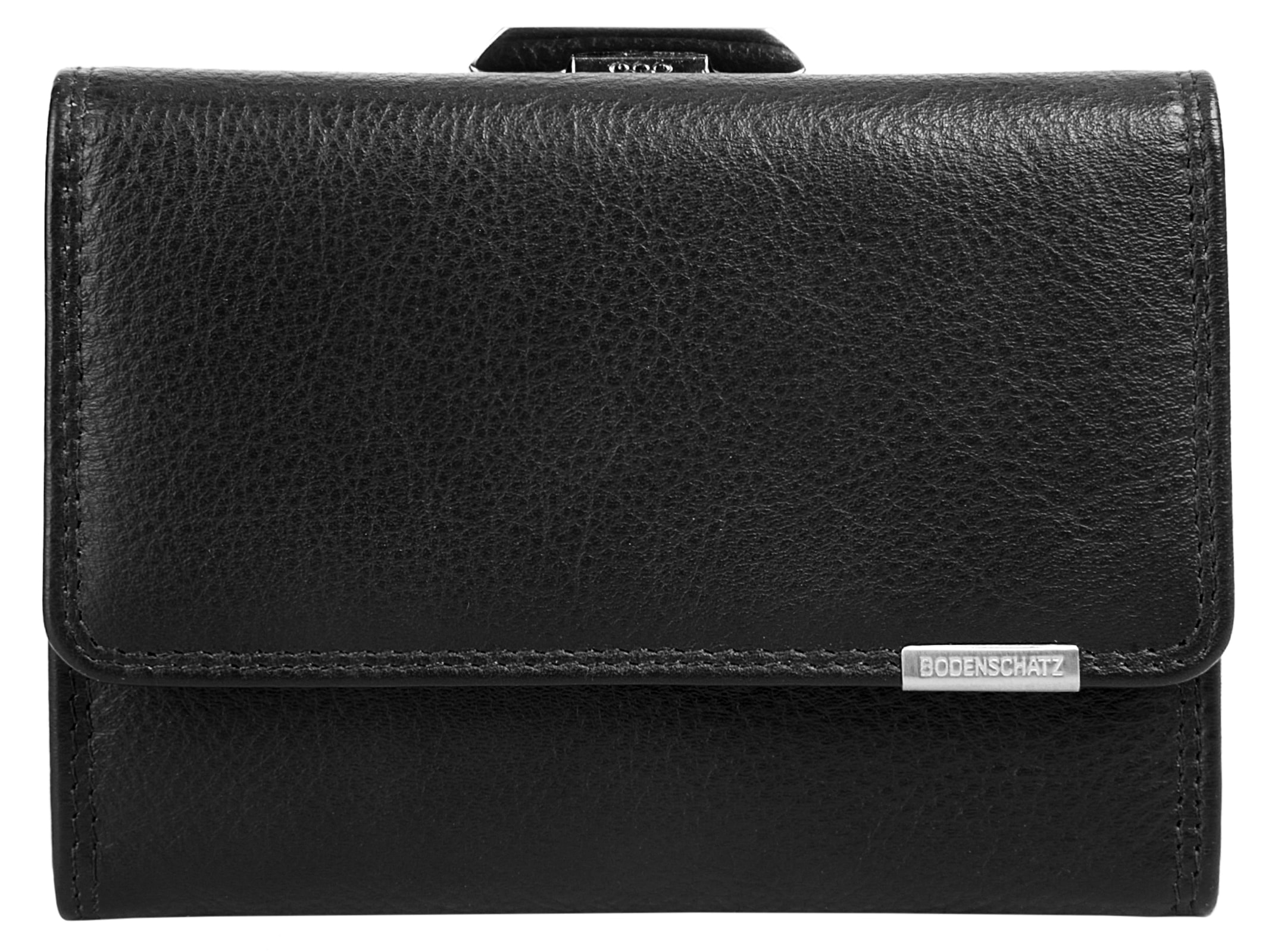 BODENSCHATZ Geldbörse echt Leder schwarz