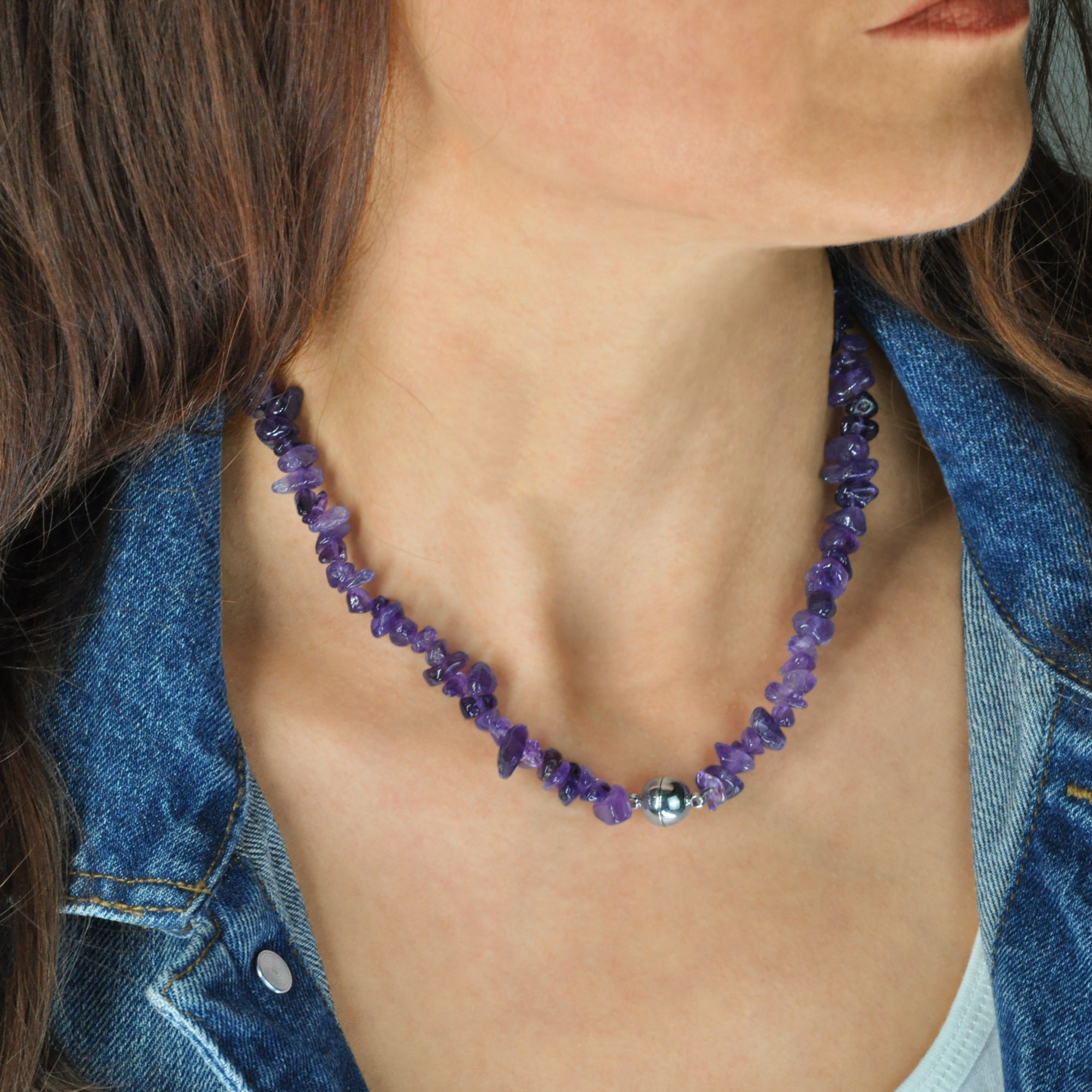 Steuer Kette mit Anhänger »Set Amethyst-Splitterkette und Kette mit Anhänger«