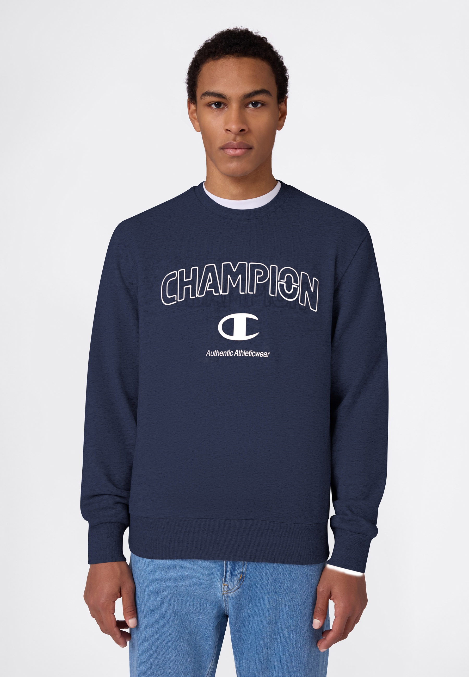 Champion Sweatshirt »Graphic Terry Crewneck Sweatshirt«, sportlicher Schnitt, für Sportmode und Freizeit, Rundhalsausschnitt
