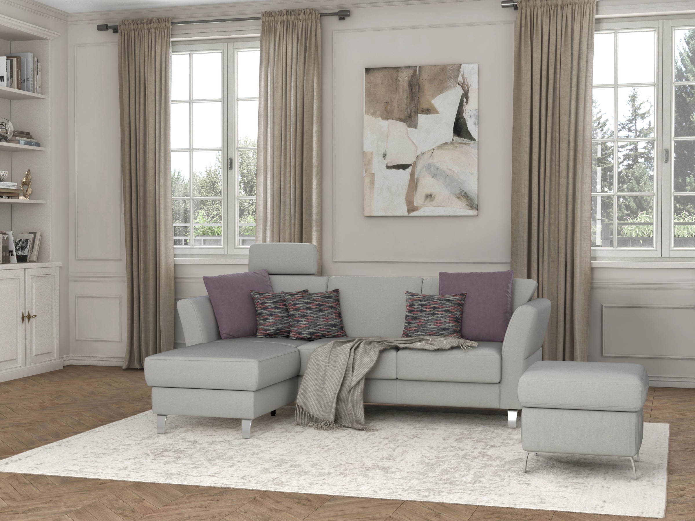 sit&more Ecksofa "Visby L-Form" Wahlweise mit Bettfunktion und Bettkasten, günstig online kaufen