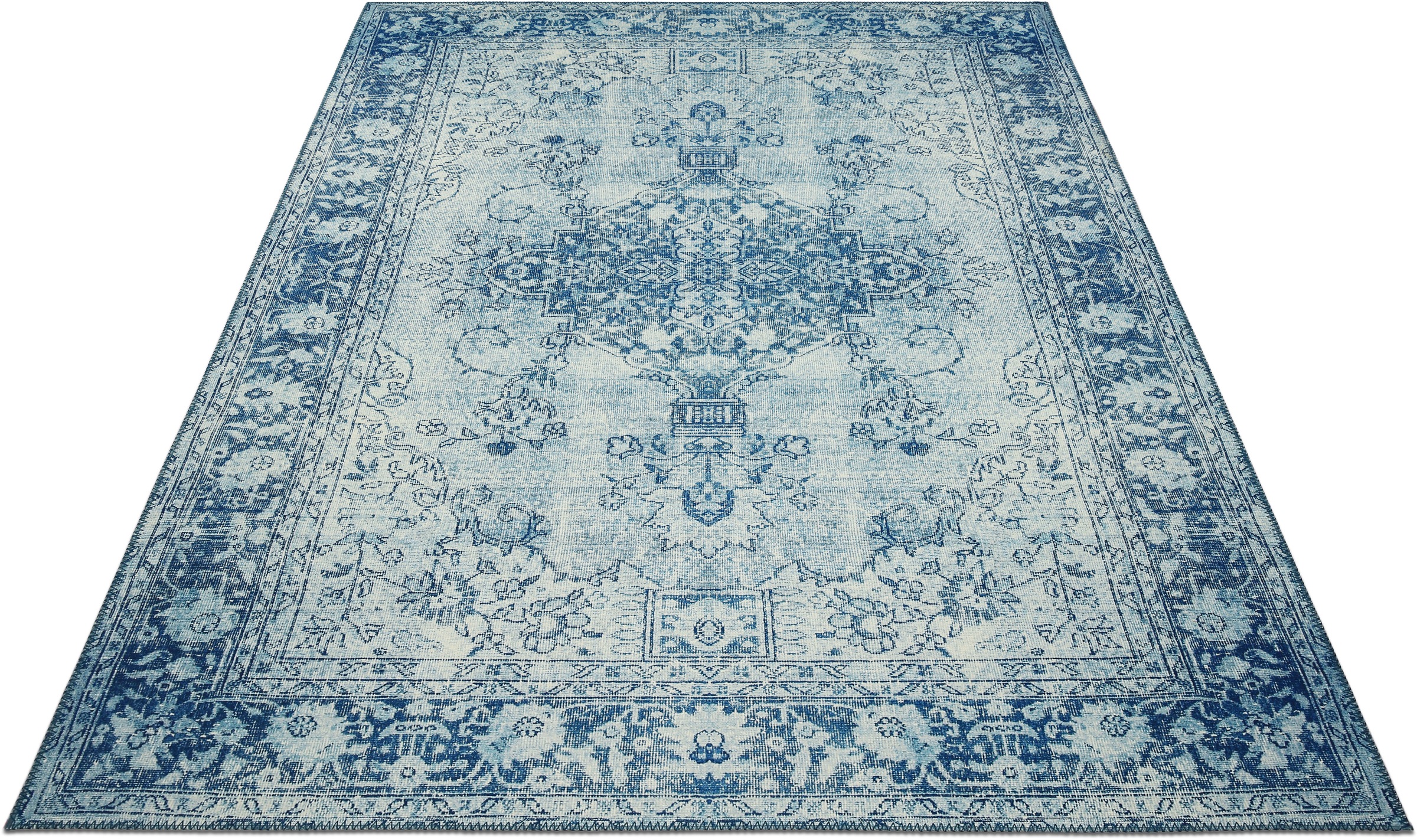 Home affaire Teppich »Divan«, rechteckig, 6 mm Höhe, Orient Optik, Vintage Design, rutschhemmende Rückenbeschichtung