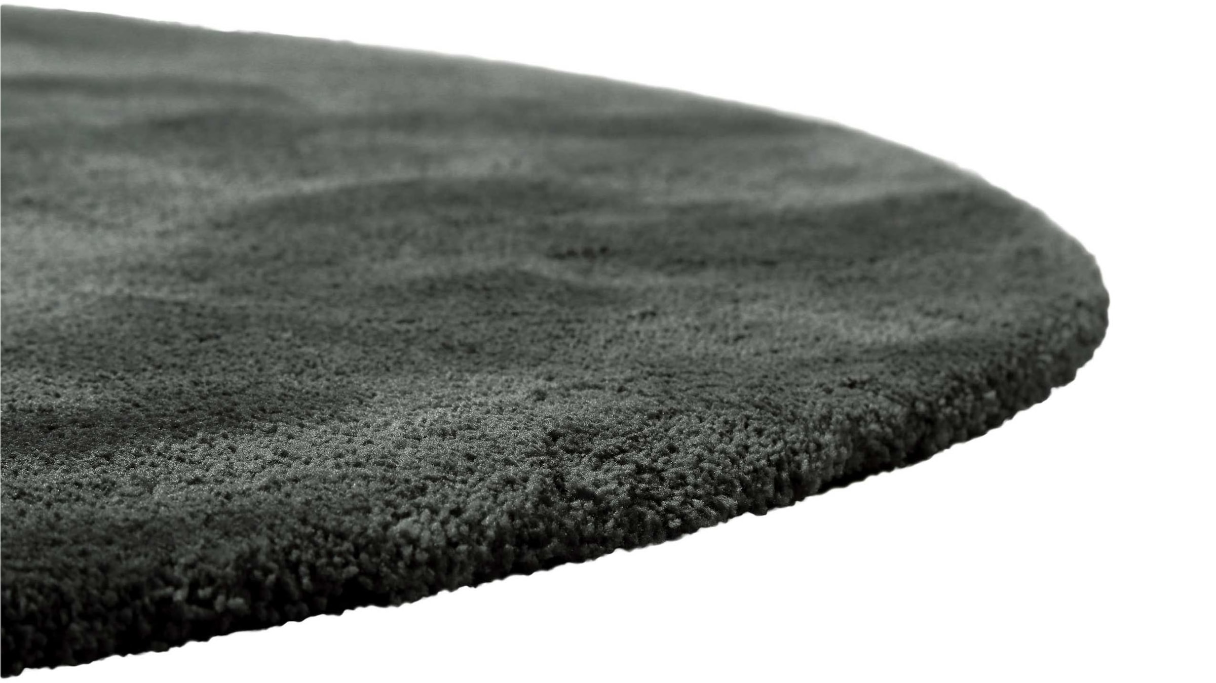 Homie Living Teppich »Pisa«, rund, 25 mm Höhe, Hochflor, Microfaser, uni, weich, Shaggy, Wohnzimmer, Schlafzimmer