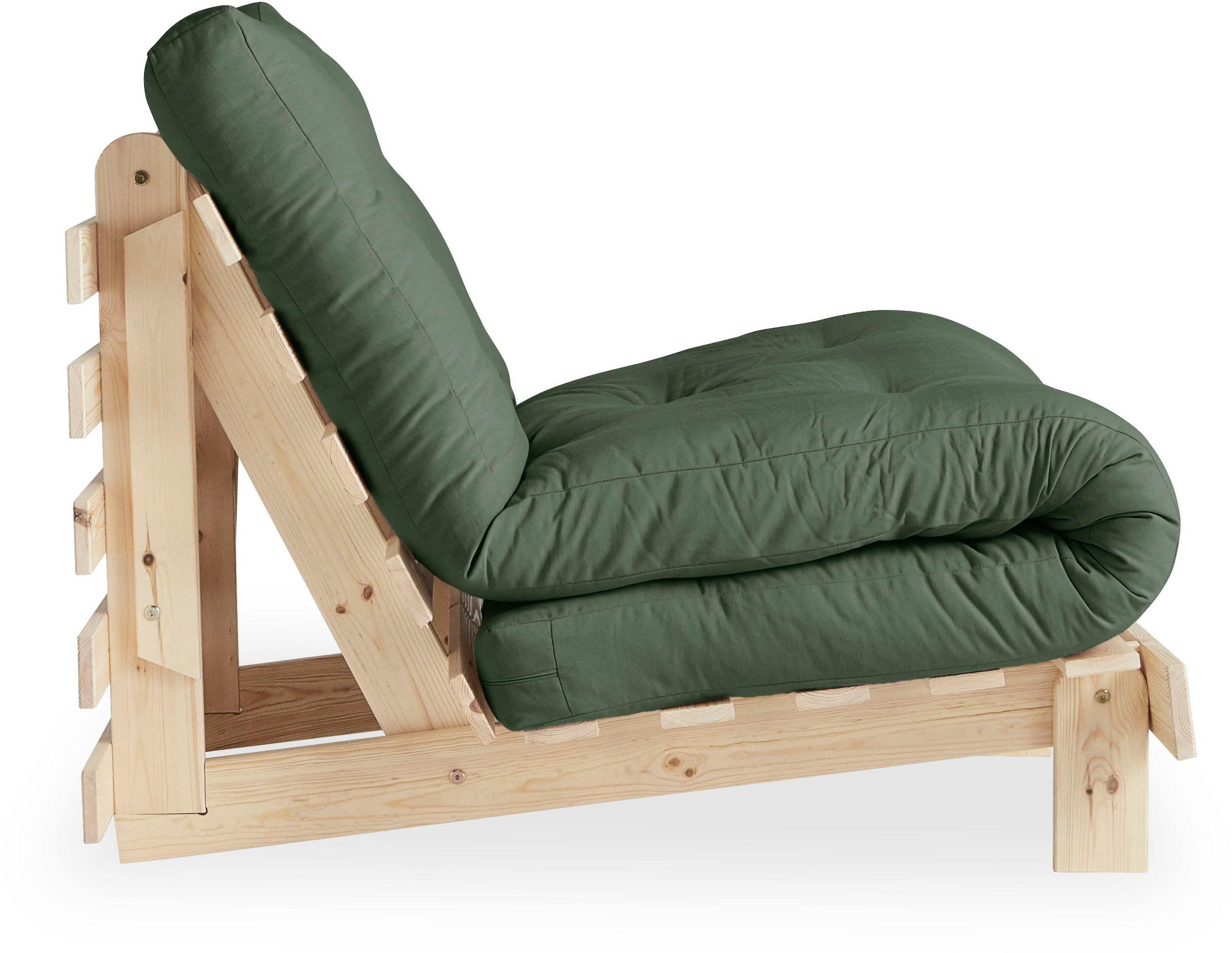Karup Design Schlafsofa »Roots 90 Schlafsofa, Gästebett, Sofa mit Futonmatratze«, Inkl. Futonmatratze, Liegefläche 90x200 cm, FSC® zertifizierte Kiefer