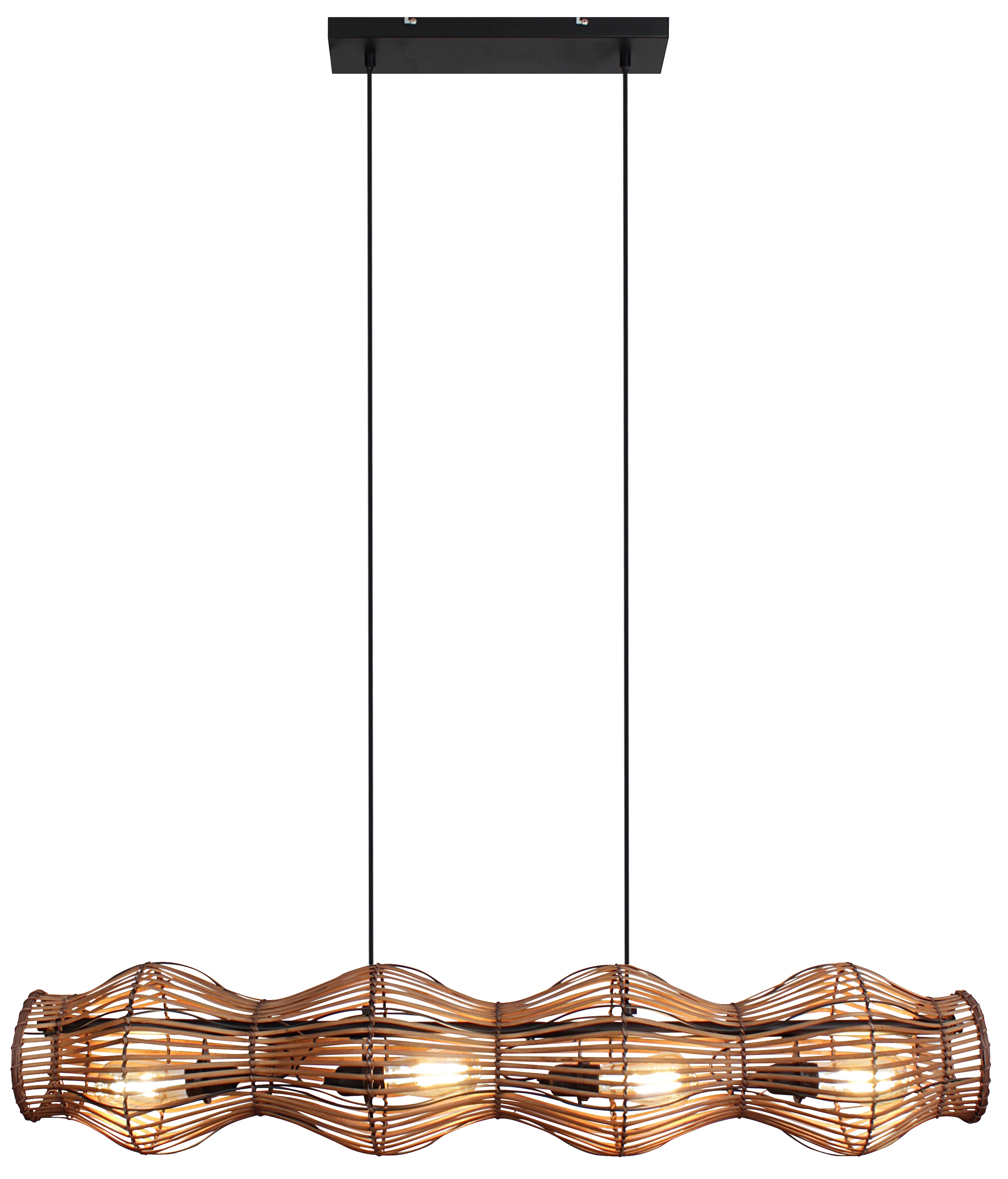 ECO-LIGHT Pendelleuchte »Bamboo«, 4 flammig, Leuchtmittel E27   ohne Leucht günstig online kaufen