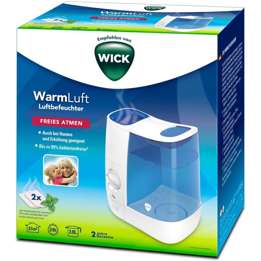 WICK Luftbefeuchter »WH845 Warmluft-Befeuchter«, 3,8 l Wassertank