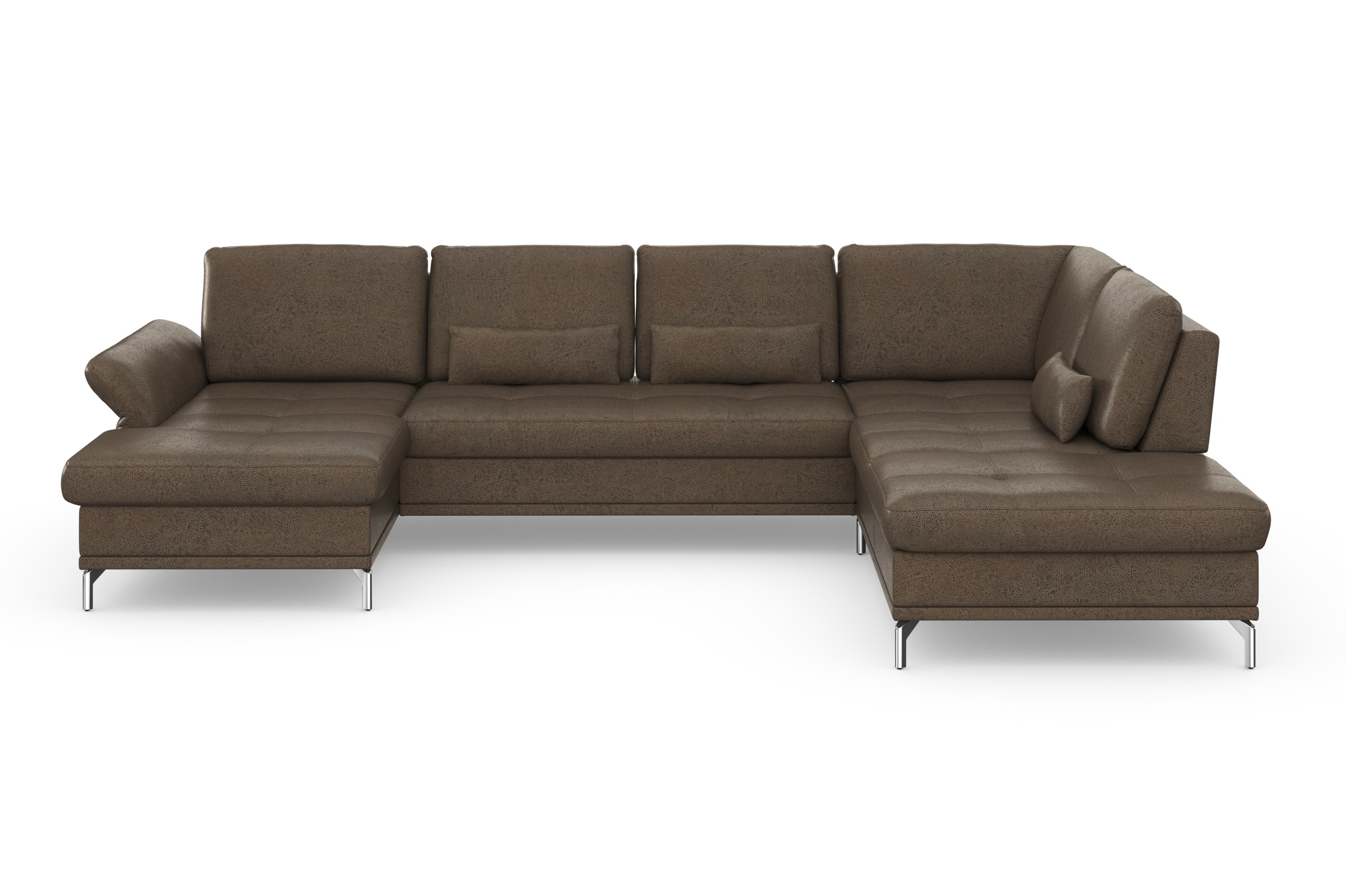 Home affaire Wohnlandschaft »Palm Beach U-Form« Federkern, mit Sitztiefenve günstig online kaufen