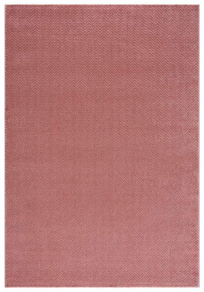 Carpet City Teppich »Friseé-Teppich FANCY805«, rechteckig, 12 mm Höhe, Läufer, Kurzflor, Einfarbig, 3D-Optik, Zickzack Look, Wohnzimmer