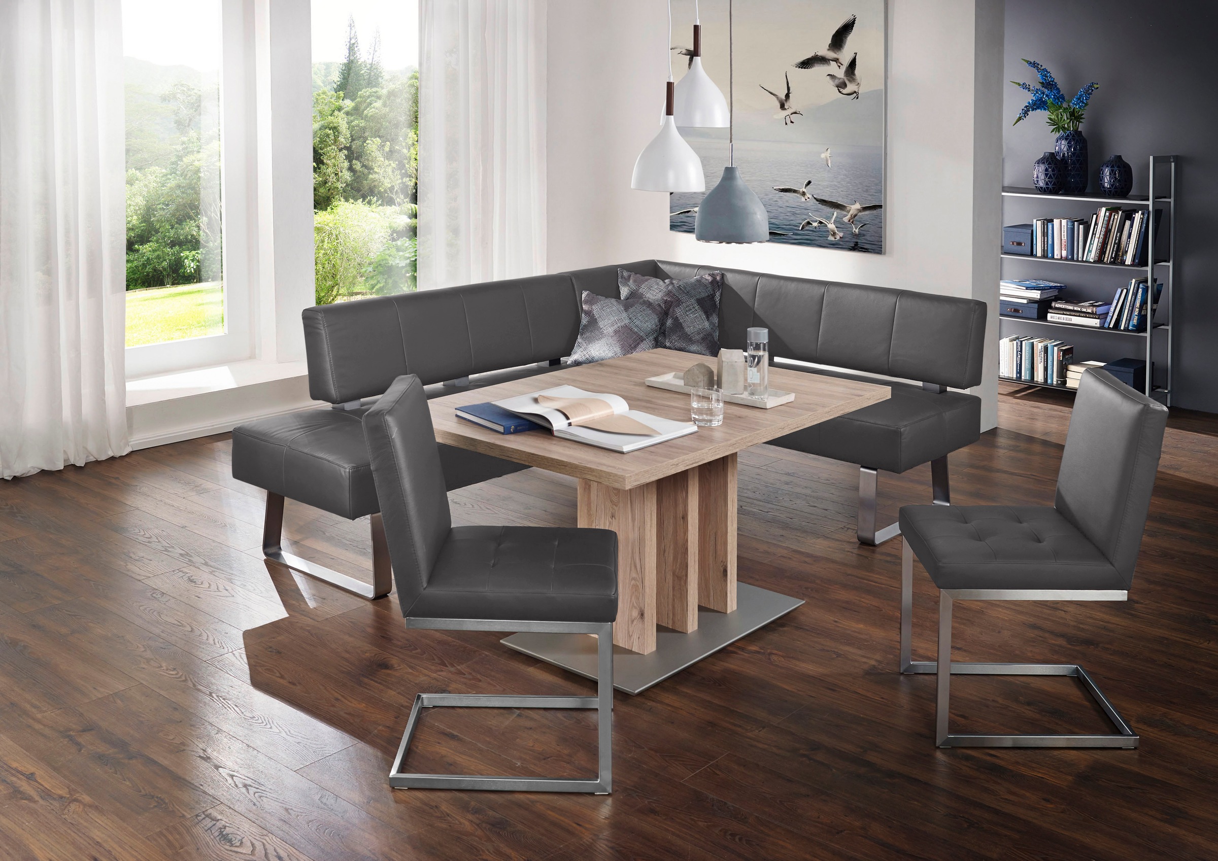 K+W Komfort & Wohnen Eckbankgruppe »Spider II« Set, 4 Stk. tlg. langer Sche günstig online kaufen