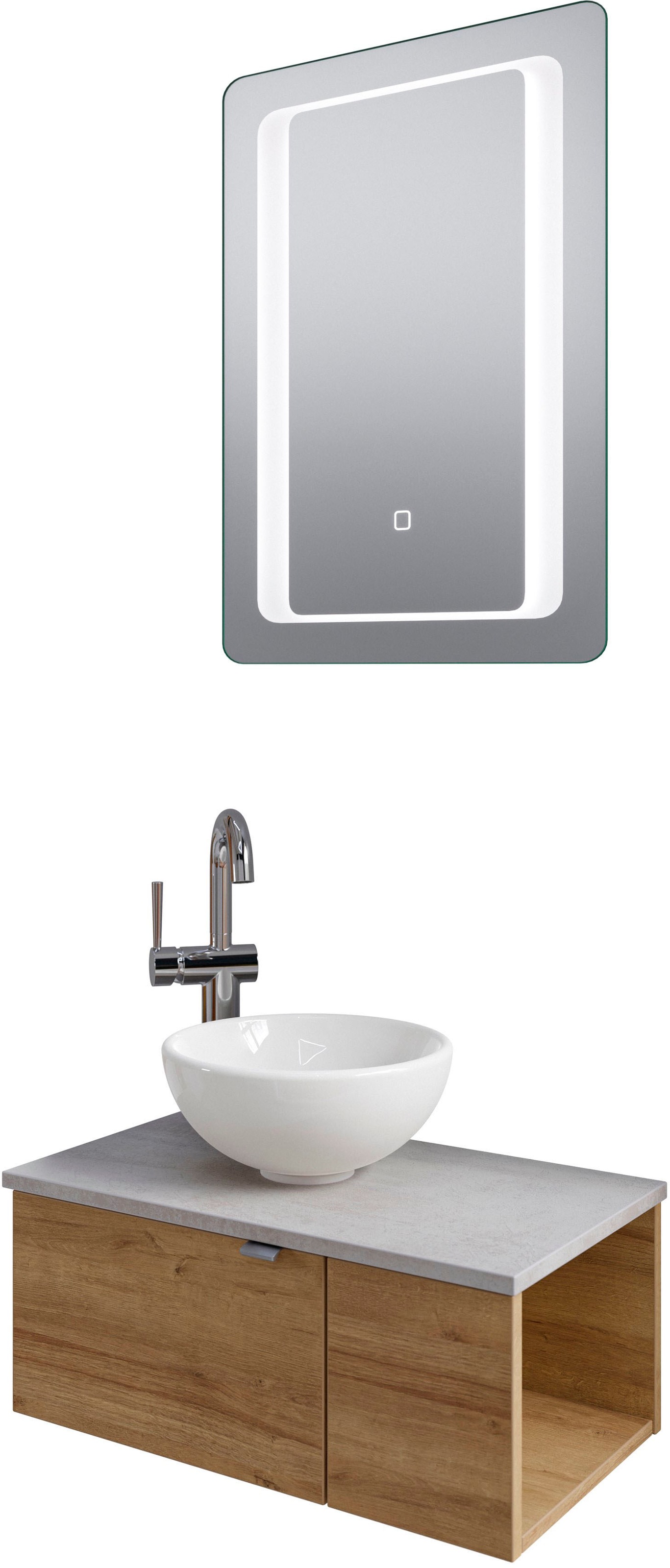 Saphir Badmöbel-Set »Serie 6915«, (4 St.), Gäste-Bad, 61 cm breit, mit LED- günstig online kaufen