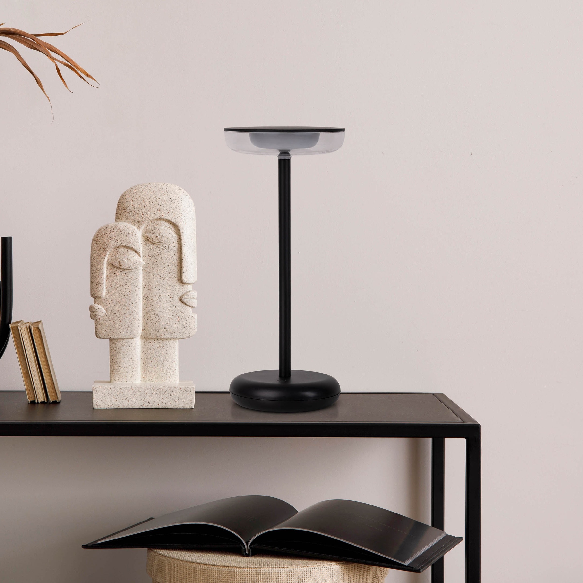 näve LED Tischleuchte »Pasi«, 1 flammig, Leuchtmittel LED-Modul | LED wechselbar, dimmbar per Berührungssensor, Memoryfunktion, Akku, USB-C-Ladekabel