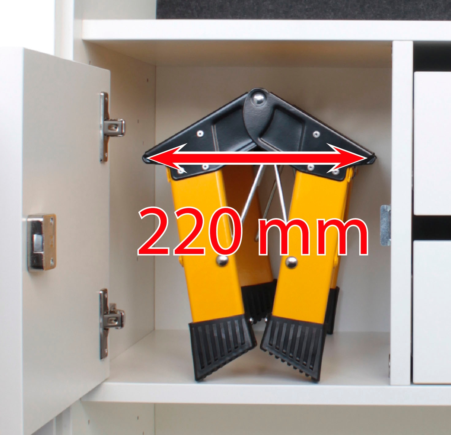 KRAUSE Trittleiter »Treppy Plusline Alu«, Aluminium, 1x1 Stufen, Arbeitshöhe ca. 220 cm