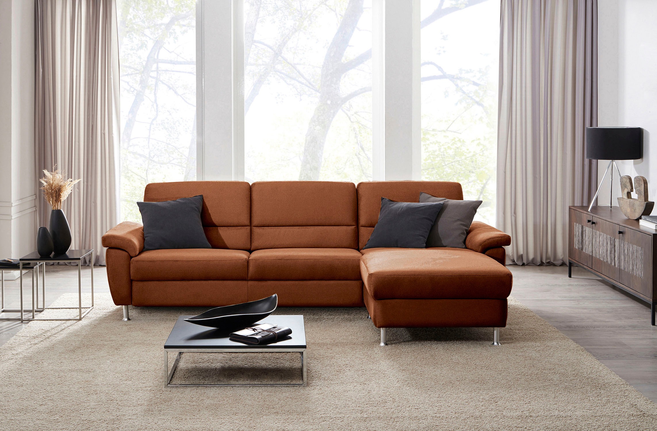 CALIZZA INTERIORS Ecksofa »Onyx L-Form«, Recamiere links oder rechts, wahlw günstig online kaufen
