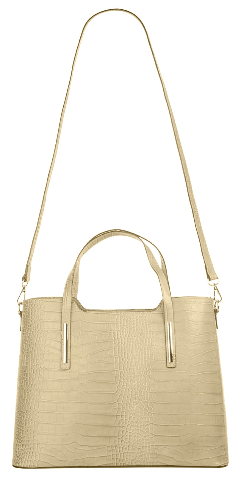 Cluty Henkeltasche, echt Leder, Made in Italy