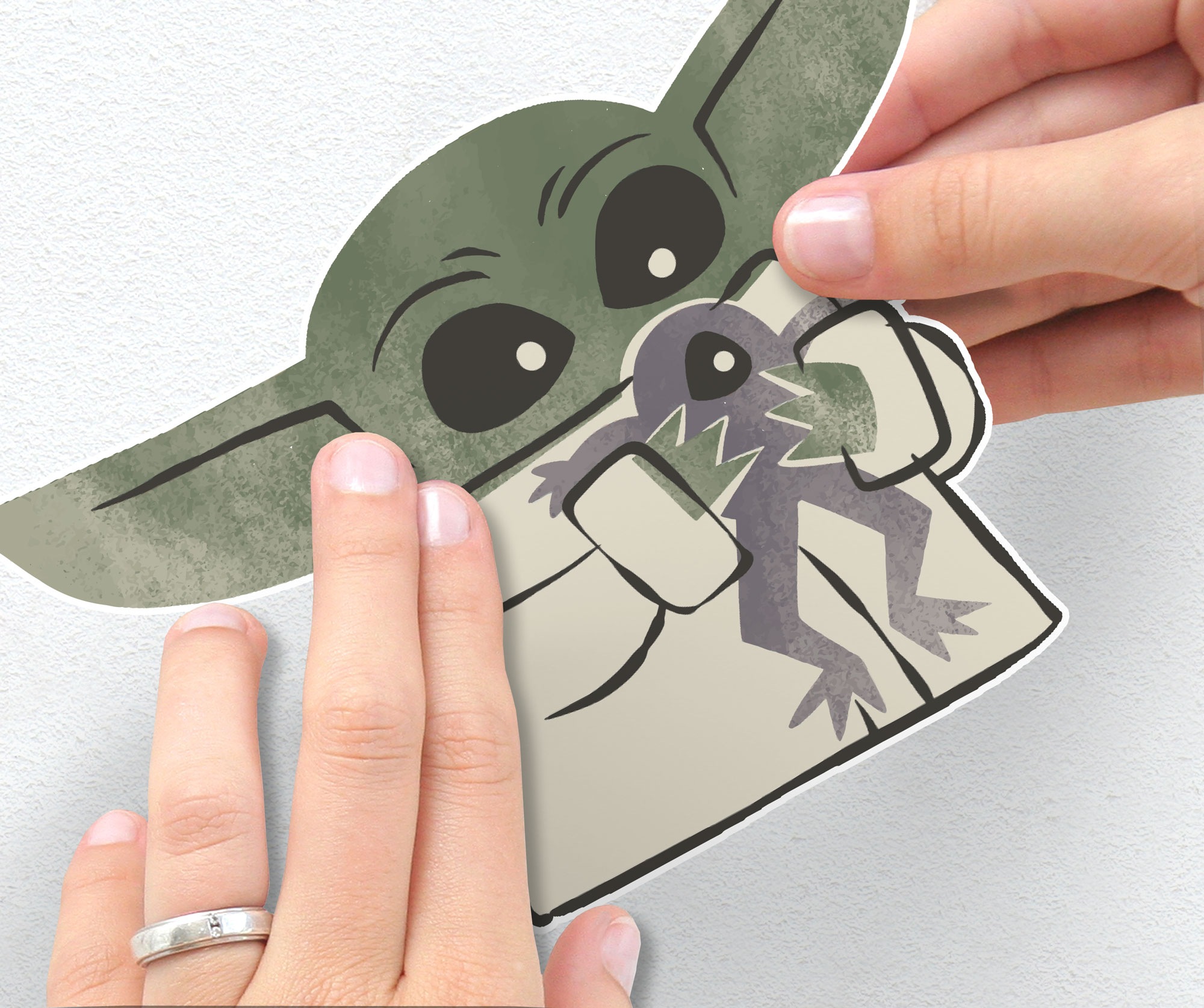 Komar Wandtattoo »Star Wars The Mandalorian Grogu Cute«, (1 St.), 50 x 70 cm (Breite x Höhe) - Kinderzimmer, Wandsticker