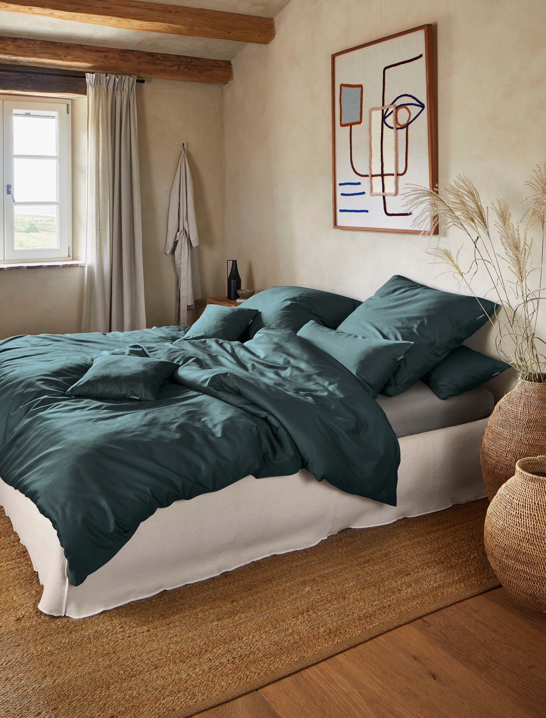 Irisette Bettwäsche »Premium Satin Bettwäsche Paris«, hochwertige Uni Premium Bettwäsche mit Reißverschluss, 100% Baumwolle