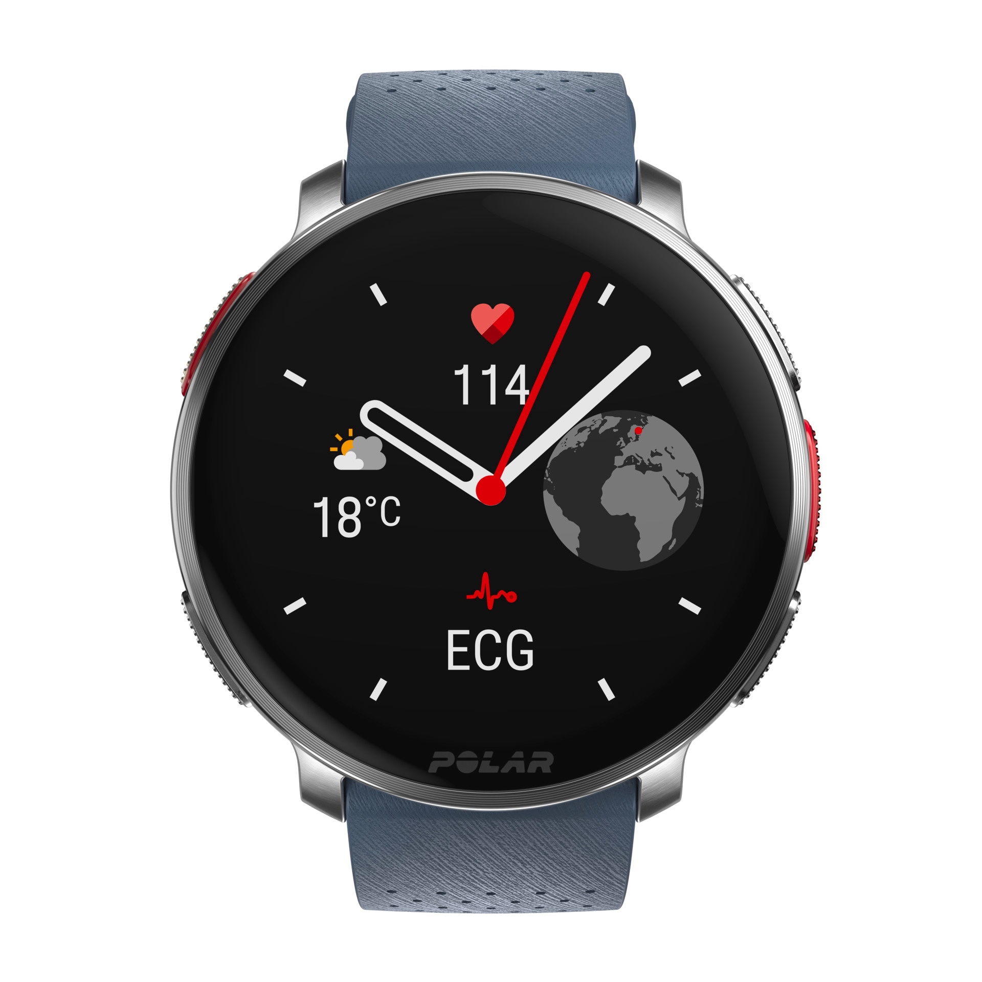 Polar Smartwatch »VANTAGE V3«, (3,5 cm / 1,39 Zoll), 32 GB, Premium-Multisportuhr Silikon-Armband S-L)