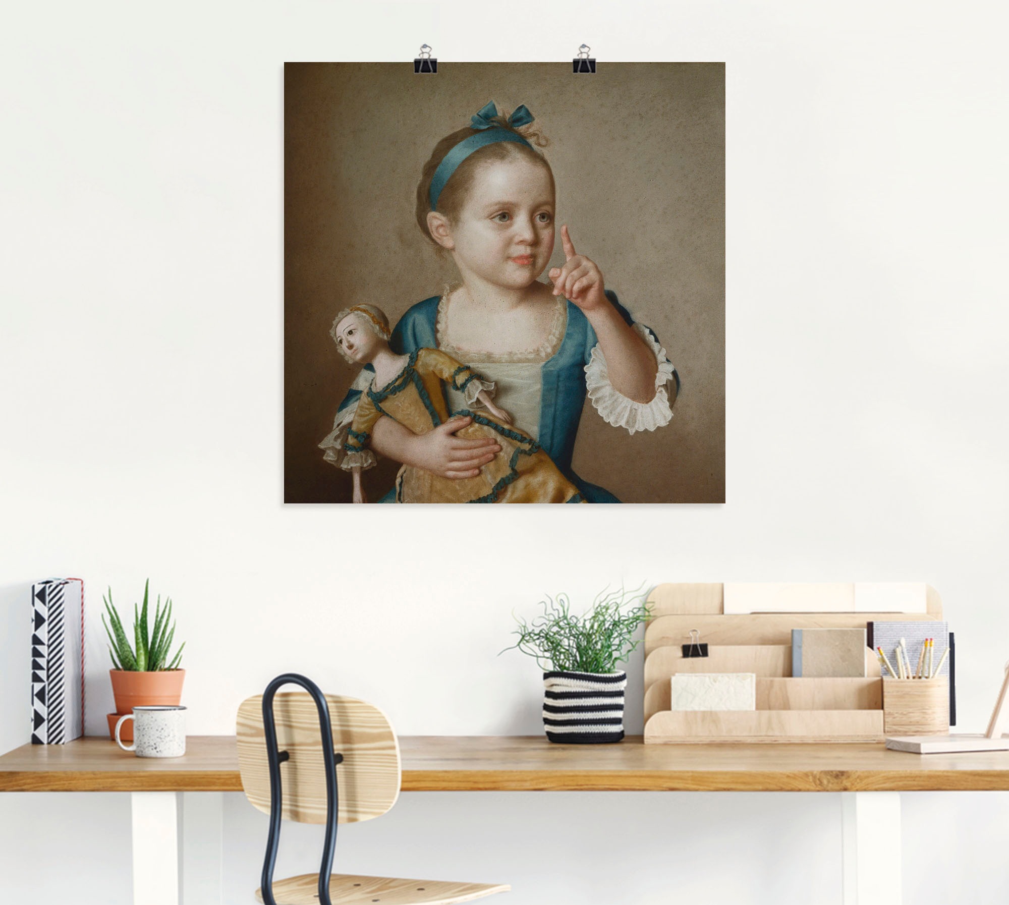Artland Wandbild »Mädchen mit Puppe.«, Kind, (1 St.), als Leinwandbild, Poster in verschied. Größen
