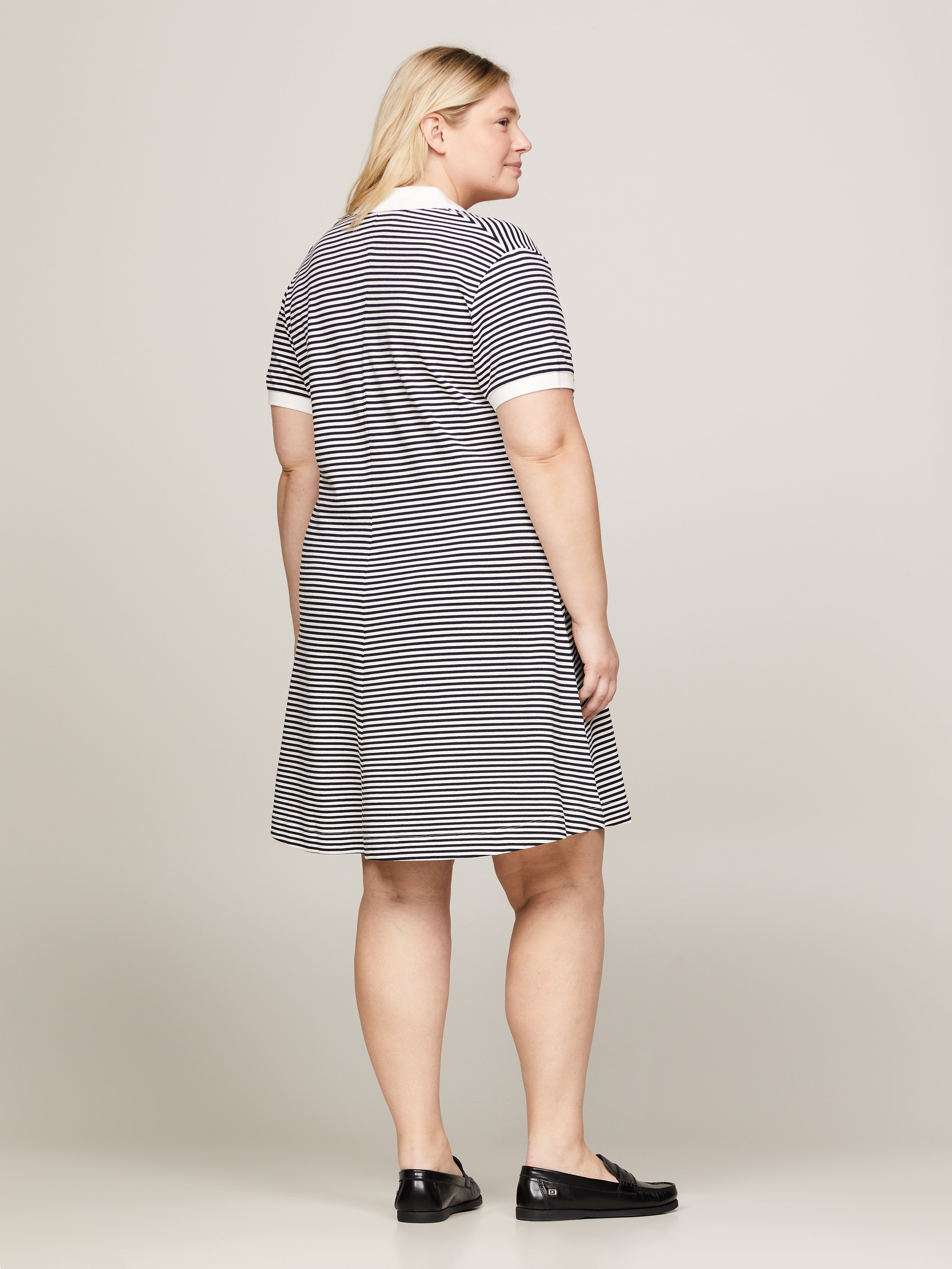 Tommy Hilfiger Curve Polokleid »CRV OPEN PLACKET F&F LY POLO DRS«, Große Größen
