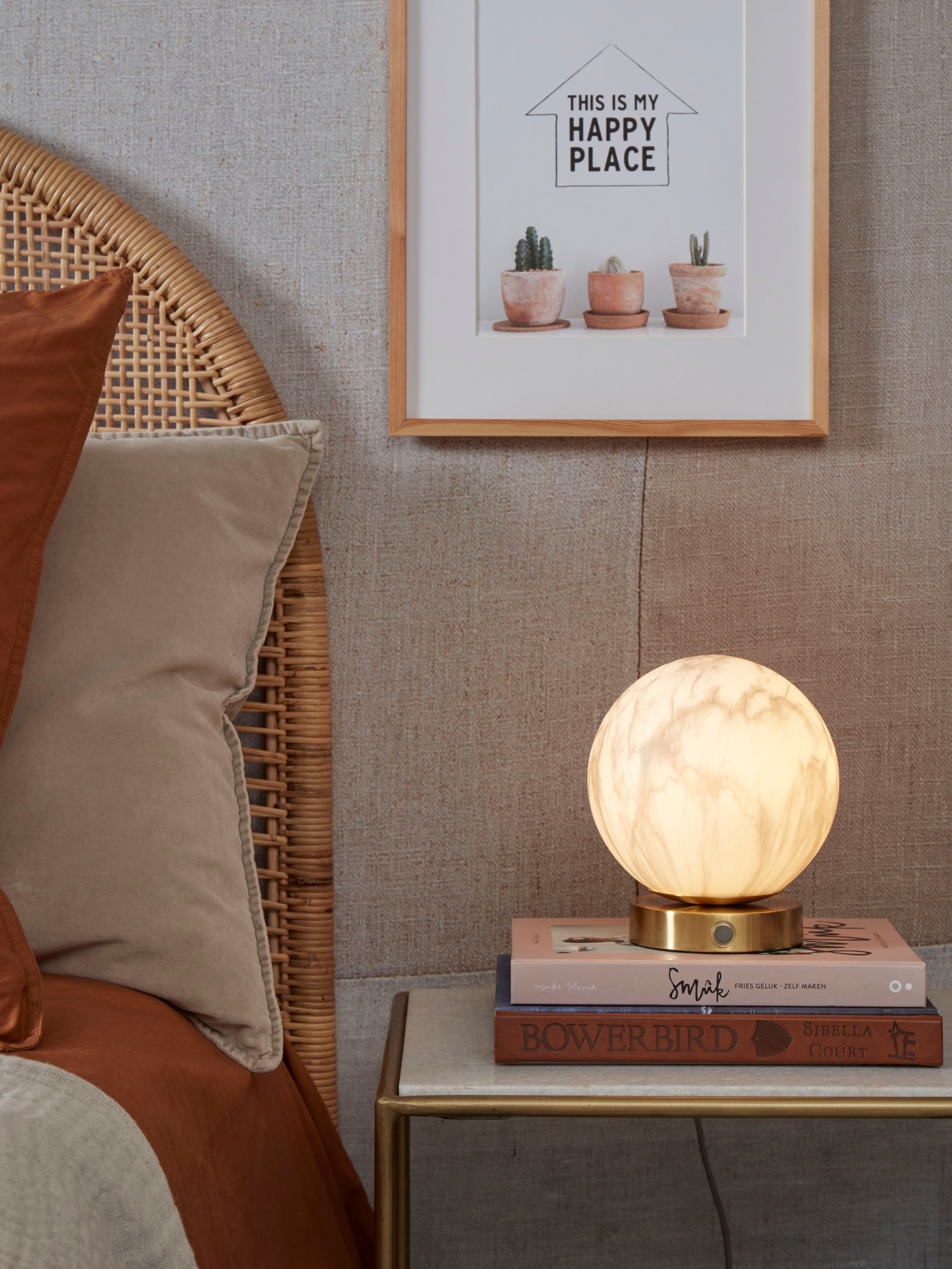 it's About RoMi Tischleuchte »CARRARA«, 1 flammig, Leuchtmittel E14 | LED wechselbar, Marmor Look