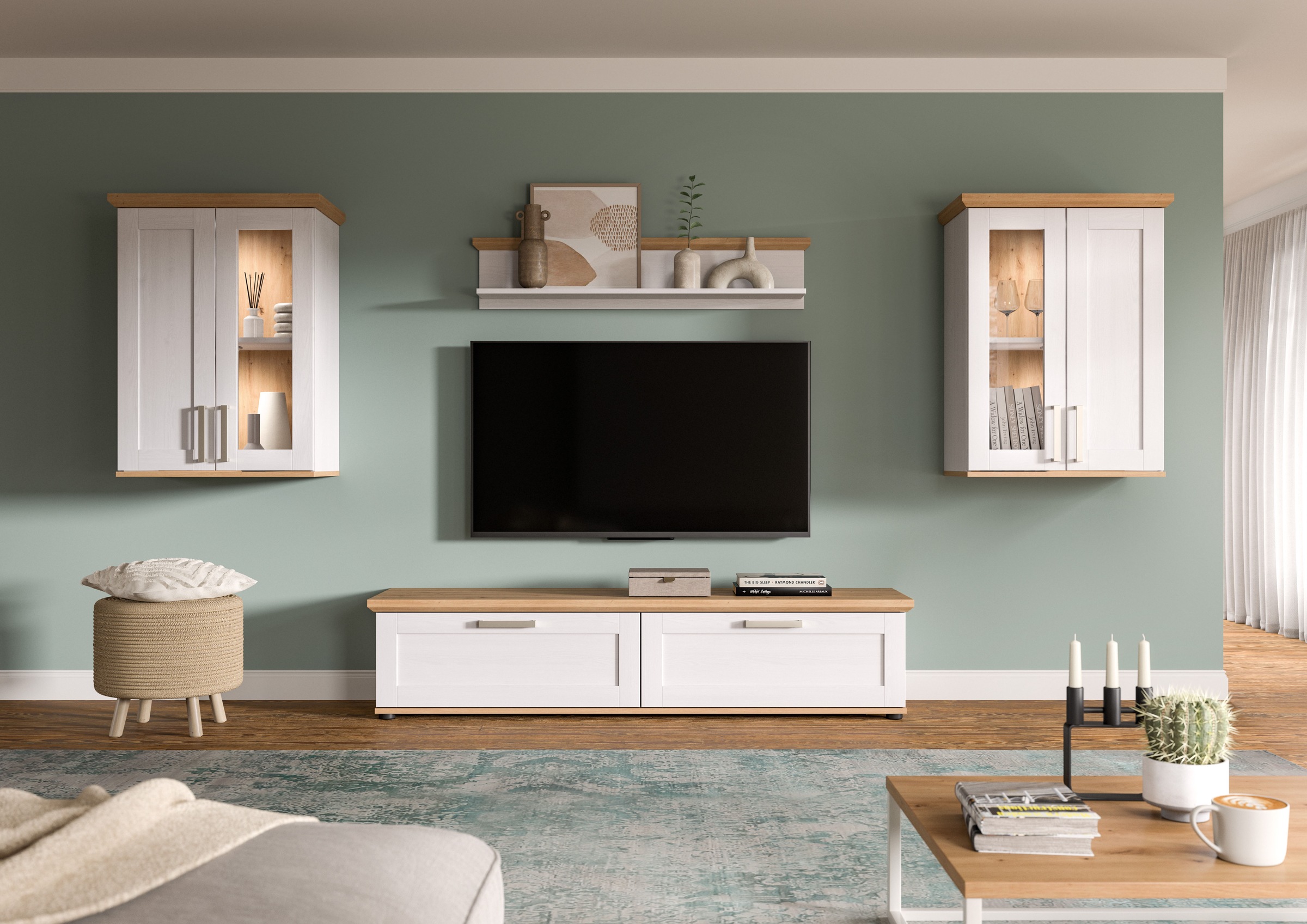 Home affaire Wohnwand »Cosenza«, (Set, 4 St.), Cosenza, Breite: 336 cm,2xVi günstig online kaufen