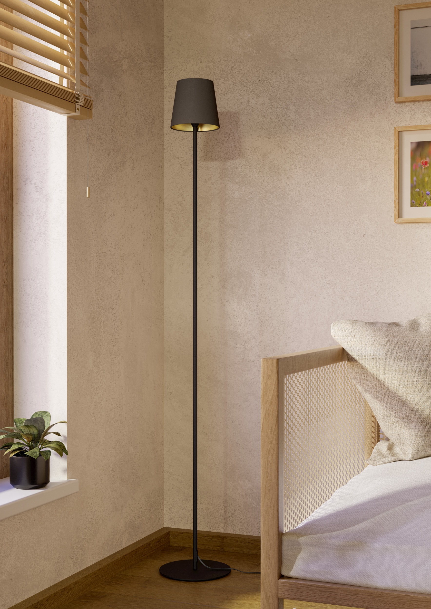 EGLO Stehlampe »FIORANA Stehlampe - Stahl - E14 - 1X7,5W - IP20« E14 1 Stk. Standleuchte, Leselampe, Wohzimmer, Schlafzimmer, H140,5 x Ø15 cm