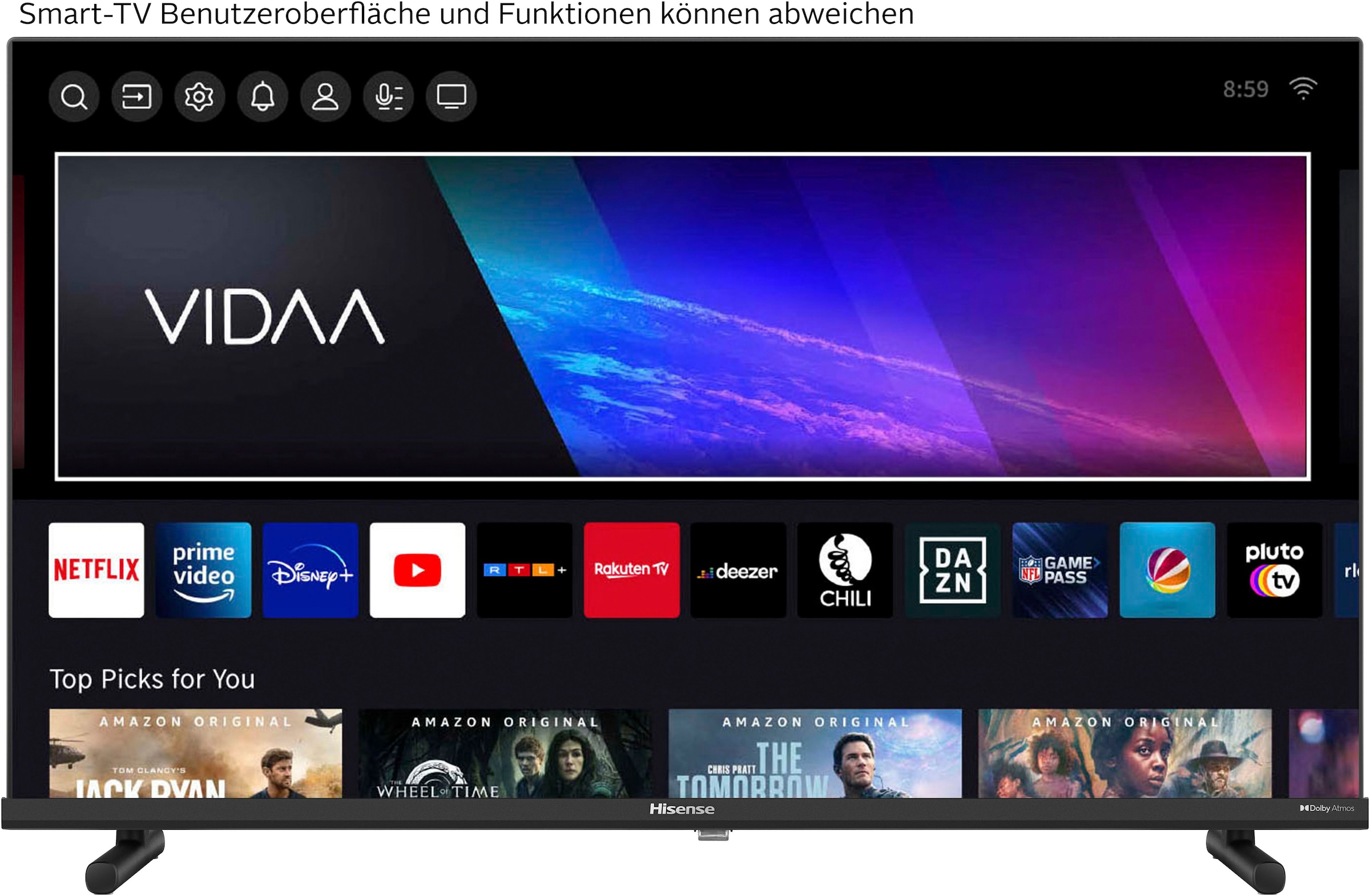 Hisense QLED-Fernseher »32A5Q«, Full HD, Smart-TV, 2K FHD QLED