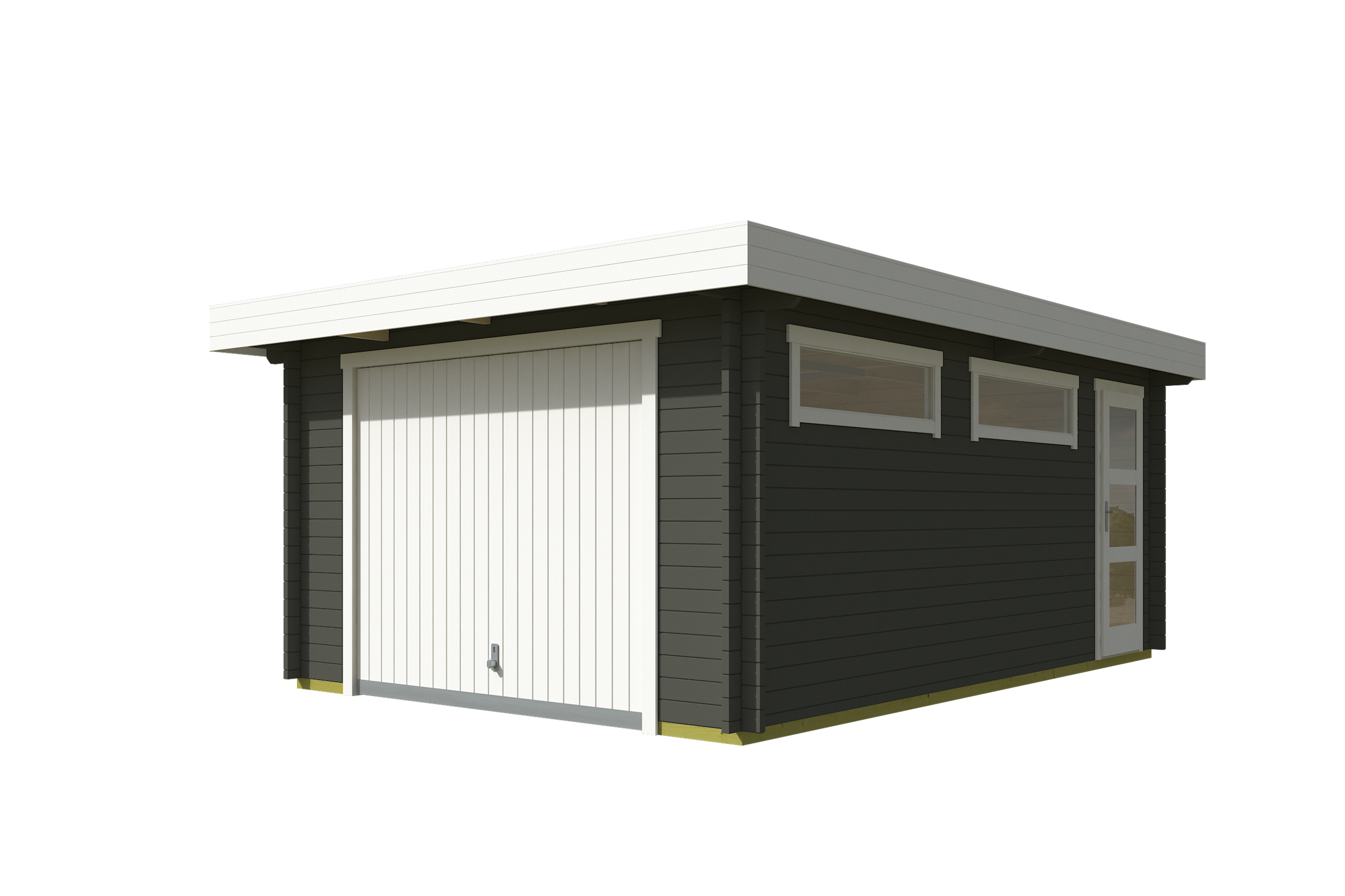 Nordic Holz Garage »CANBERRA«, BxT: 423x600 cm, 207 cm Einfahrtshöhe, mit Schwingtor