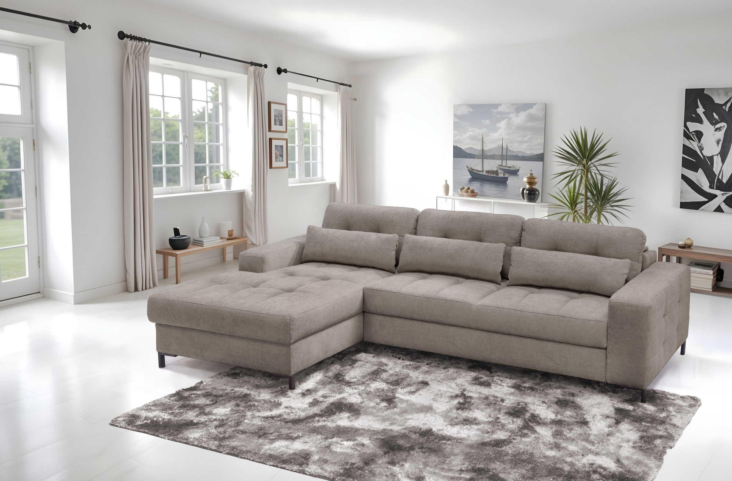 exxpo - sofa fashion Ecksofa »Bonito«, (2 St.), Sitztiefenverstellung,Höhenverstellung