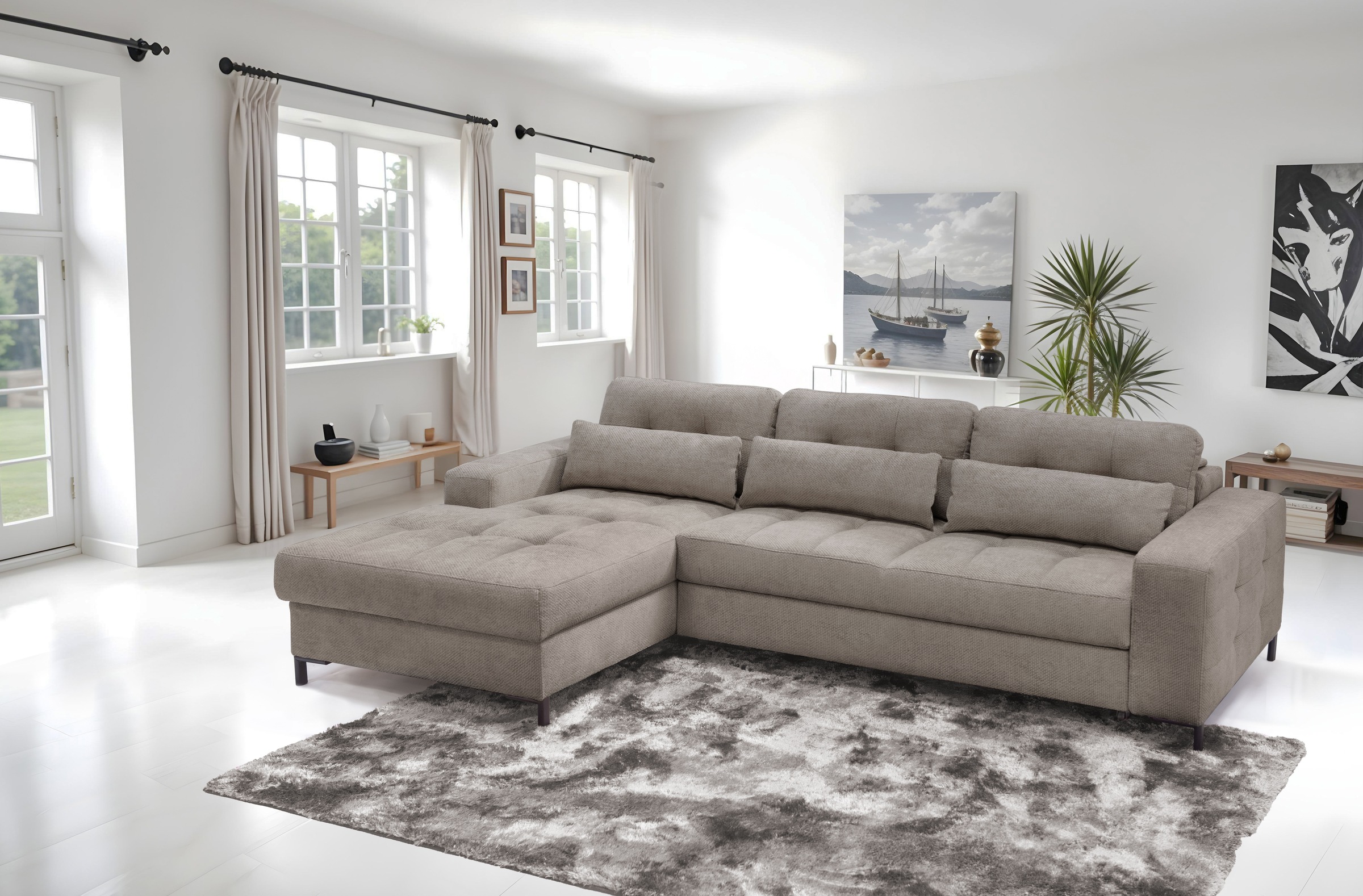 exxpo - sofa fashion Ecksofa »Bonito, mit Rücken- und Sitztiefenverstellung günstig online kaufen