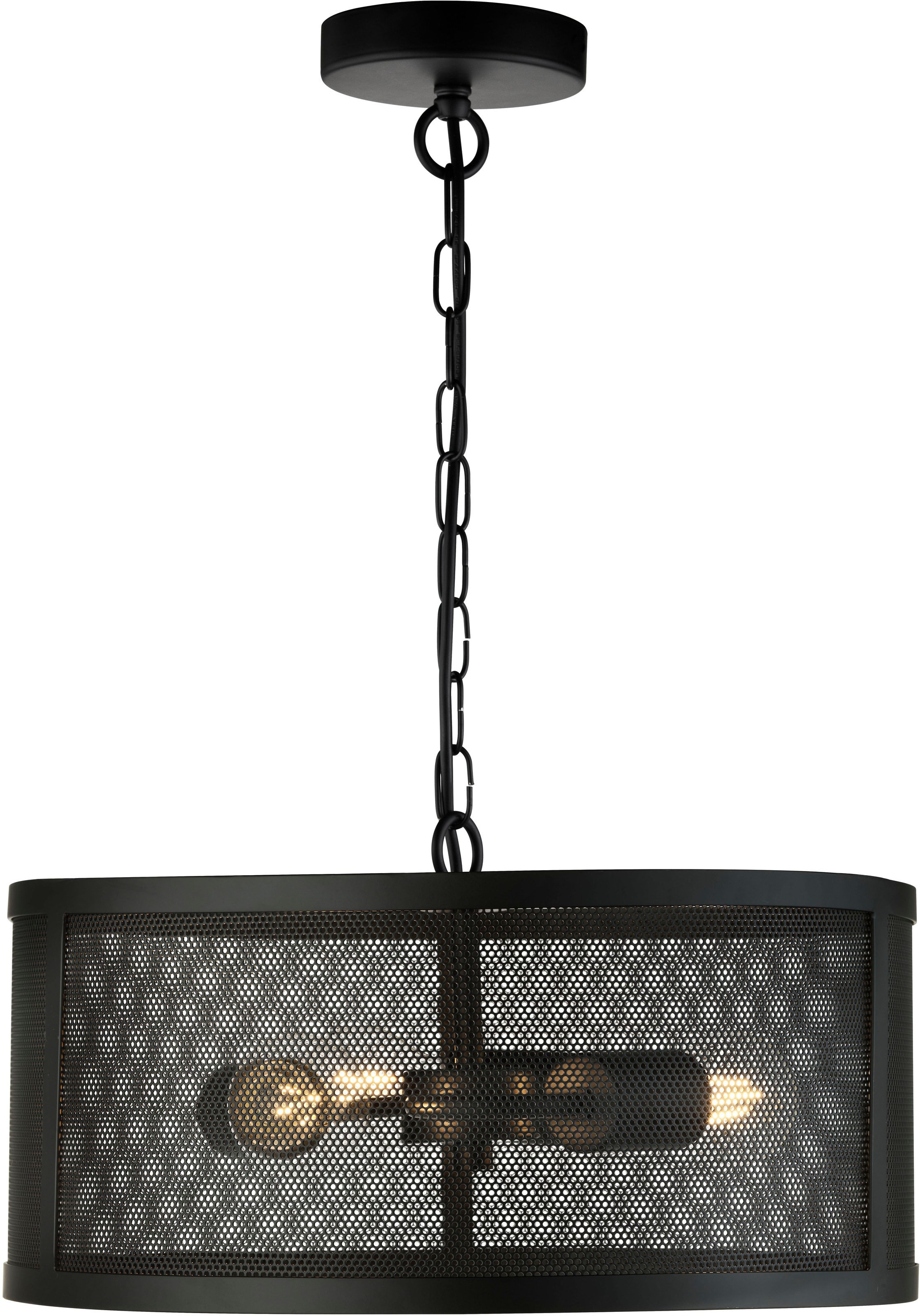 SEARCHLIGHT Hängeleuchte »Fishnet 3Lt Pendant« E27 1 Stk. Matt Schwarz