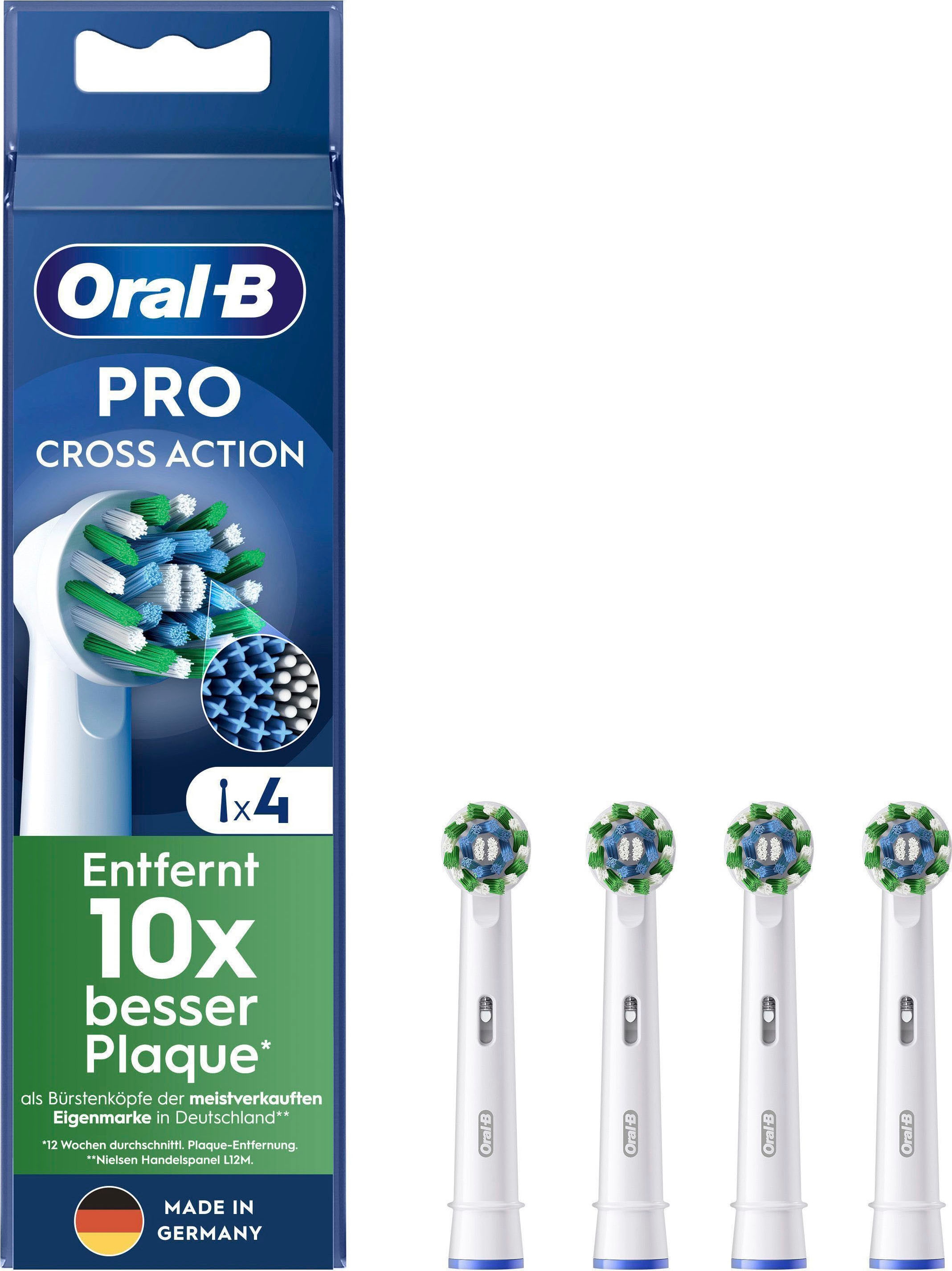 Oral-B Aufsteckbürsten »Pro CrossAction«, X-förmige Borsten