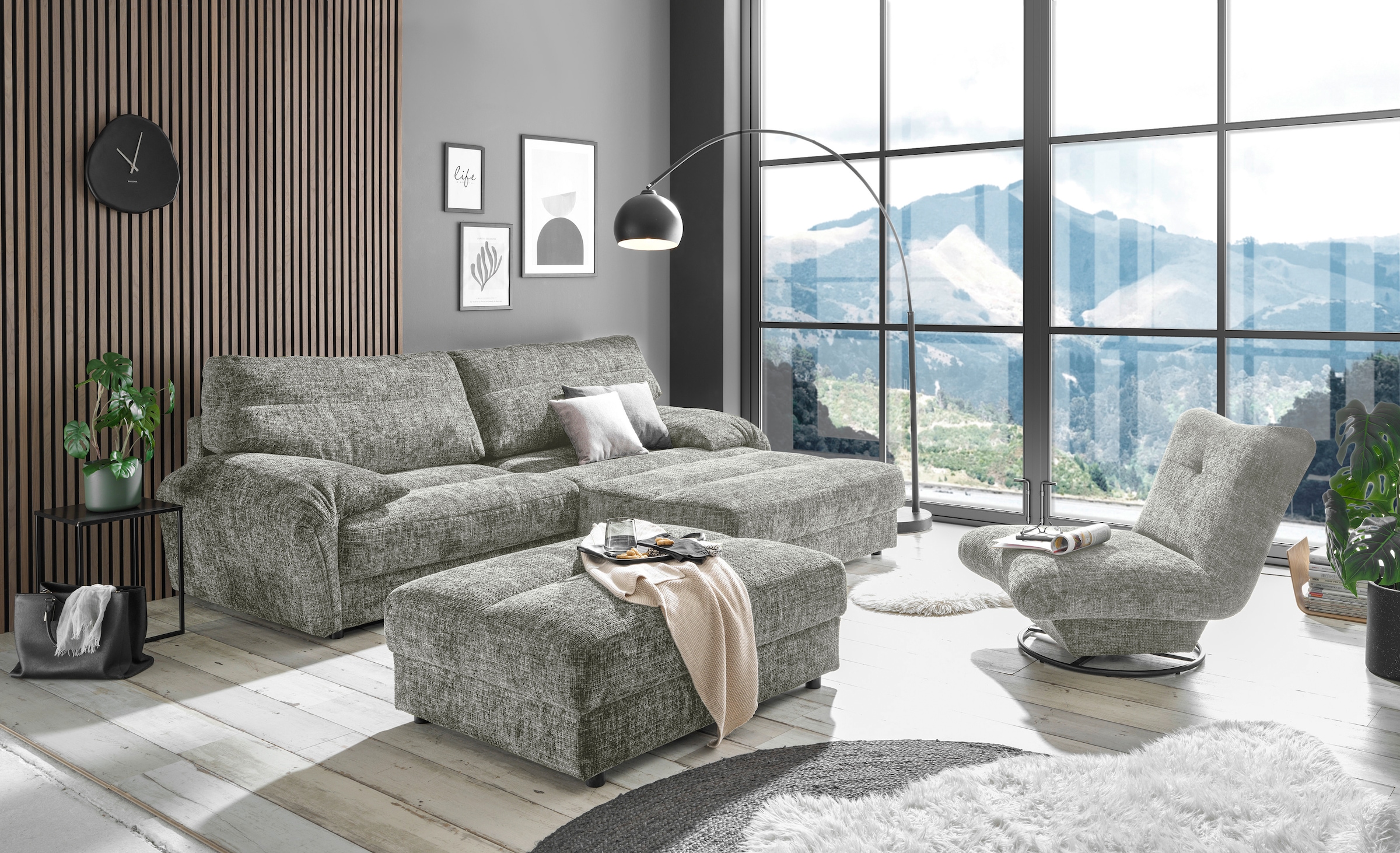 ED EXCITING DESIGN Ecksofa »Princeton L-Form« günstig online kaufen