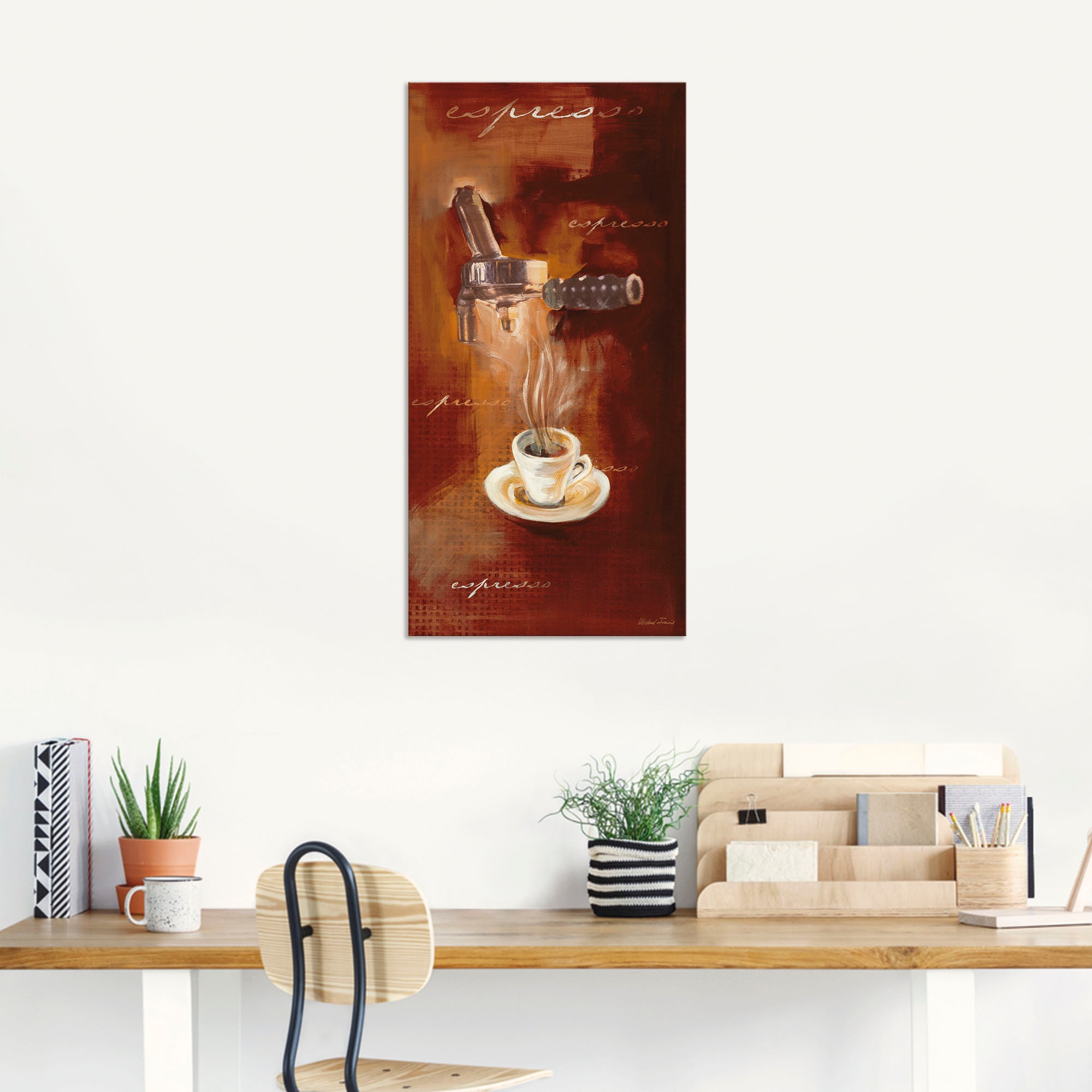 Artland Wandbild »Espresso I«, Getränke, (1 St.), als Alubild, Outdoorbild, Leinwandbild, Poster, Wandaufkleber