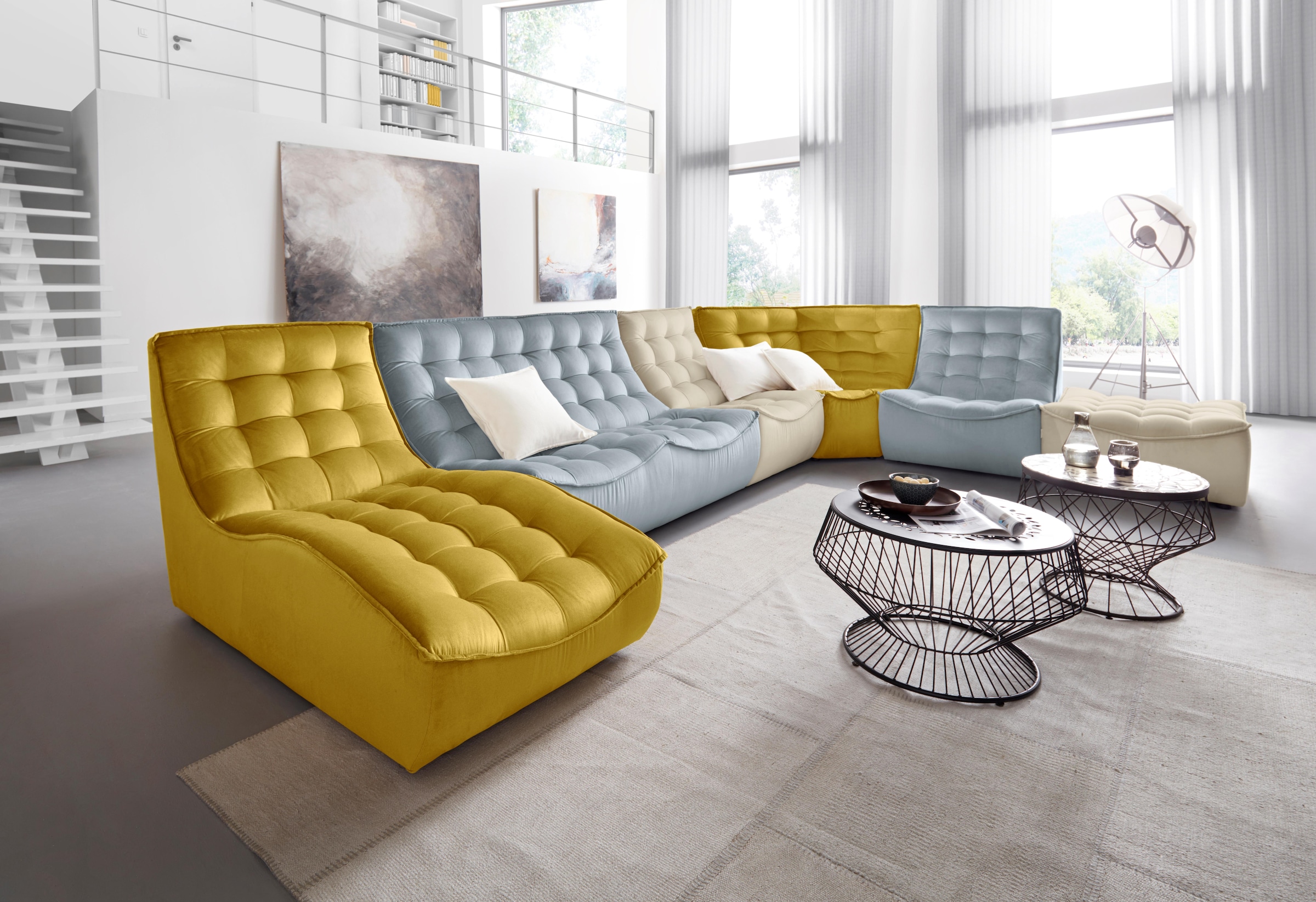 CALIA ITALIA Ecksofa »Banjo, Eckelement, tolles Design und hoher Sitzkomfort frei stellbar«, oder als Modulsofa mit den passenden Erweiterungselementen nutzbar