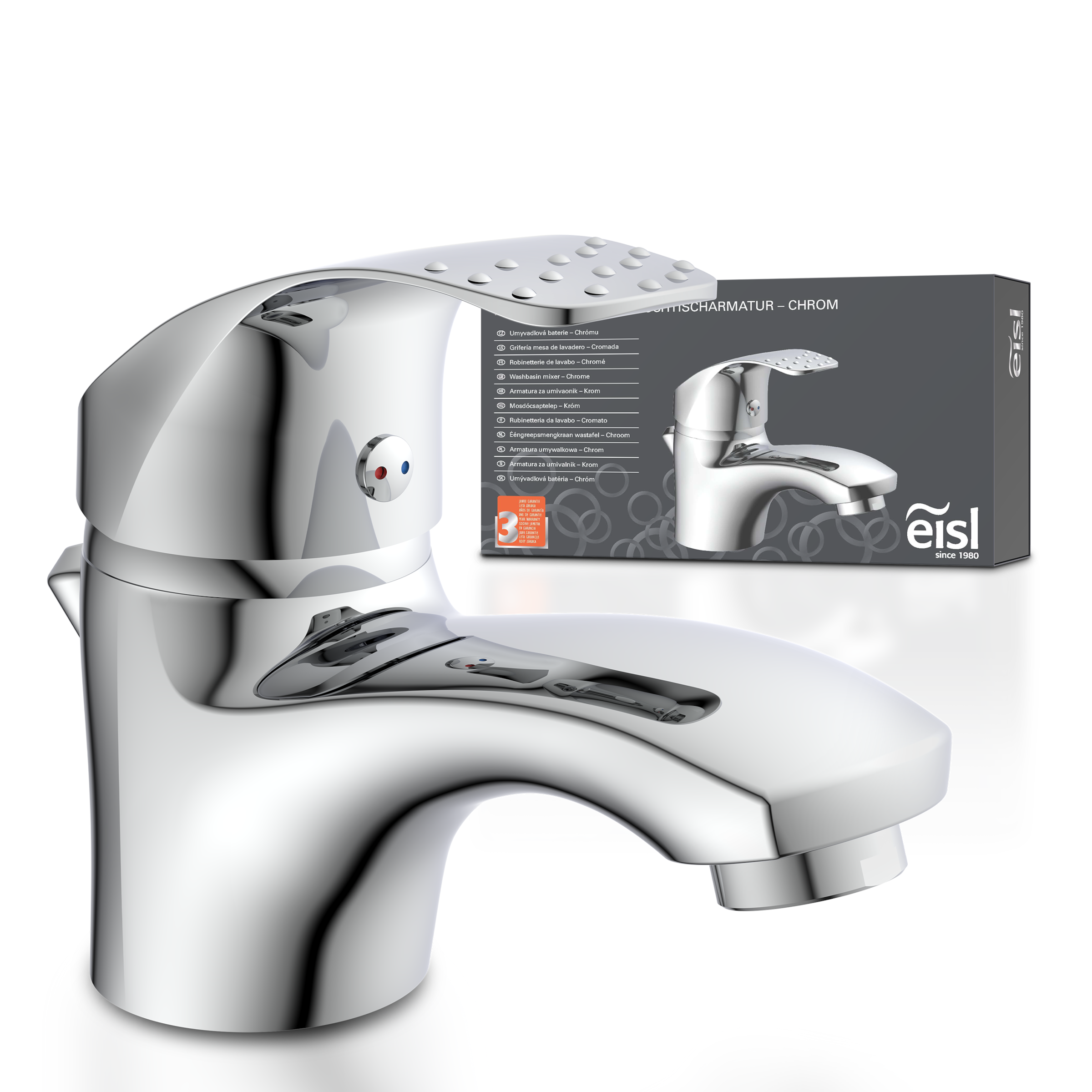 Eisl Waschtischarmatur »Roma« mit Zugstange, mit Ablaufgarnitur, Mischbatterie, Chrom
