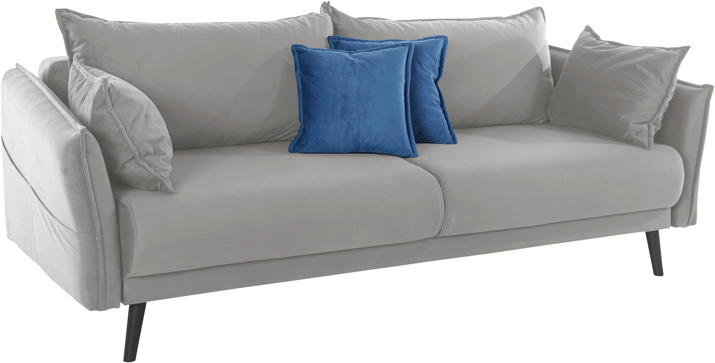 INOSIGN Schlafsofa »Asra«, incl. Bettfunktion und Bettkasten, Seitentasche im Armteil, Federkern
