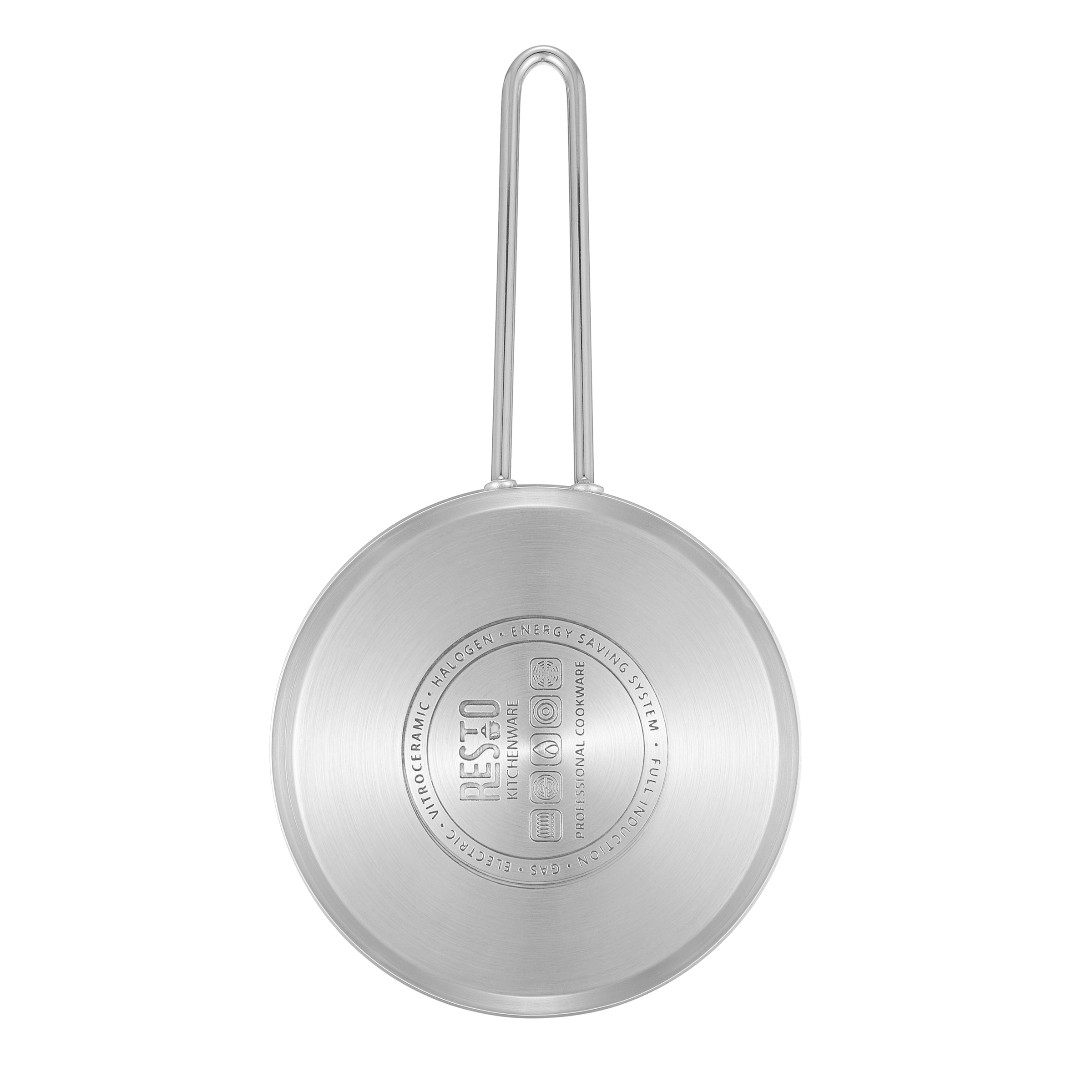 RESTO Kitchenware Topf-Set »GINAN im Geschenkkarton, spülmaschinengeeignet« Set, 1x Soßentopf Ø 16 cm mit Deckel, je 2x Kochtopf Ø 20/24 cm mit Deckel, 6 tlg. Edelstahl 18/10