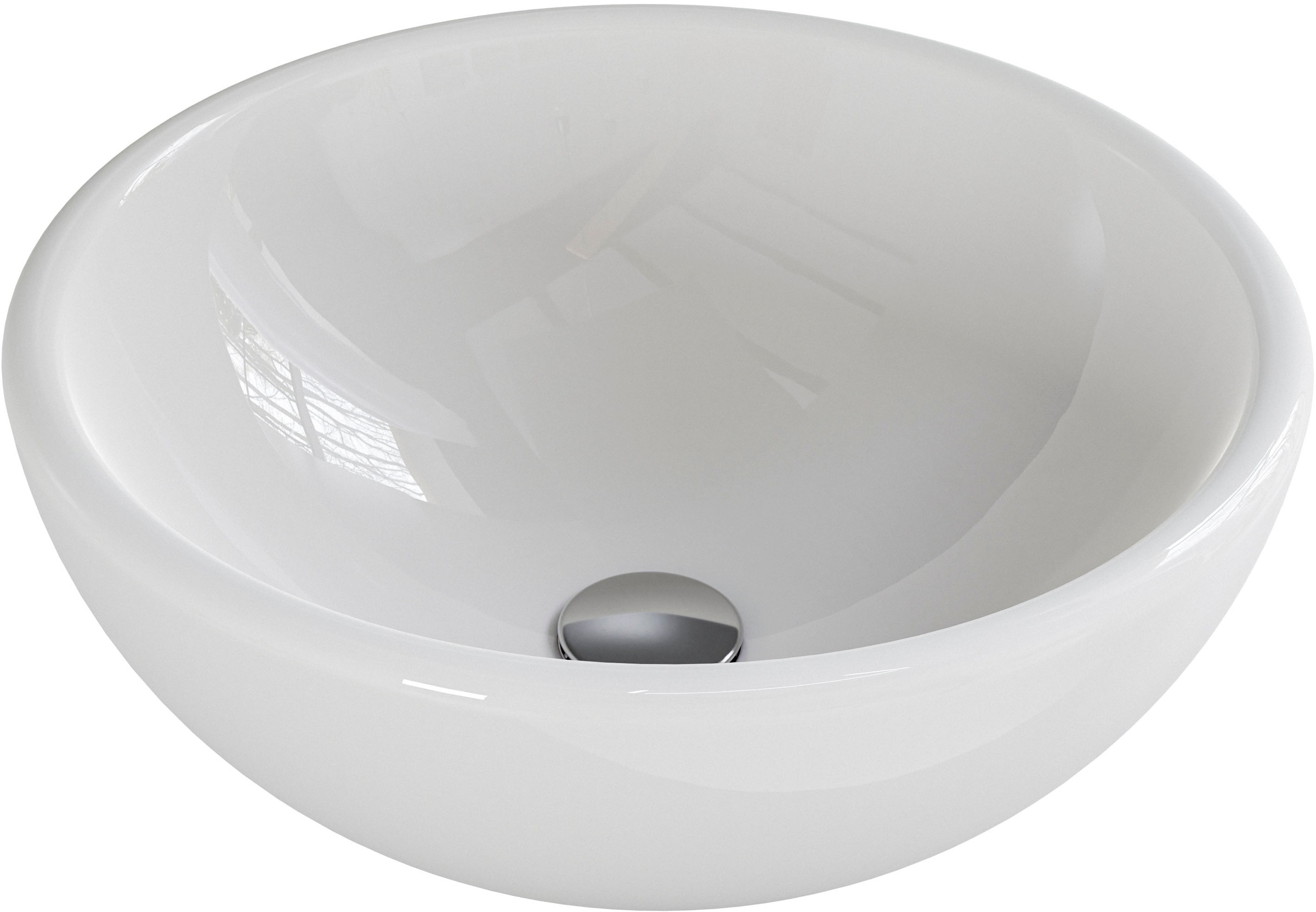 Saphir Waschtisch »Serie 6915 Waschschale mit Unterschrank für Gästebad, Gäste WC«, 61 cm mit Keramik-Aufsatzbecken, 1 Tür und 1 Fach