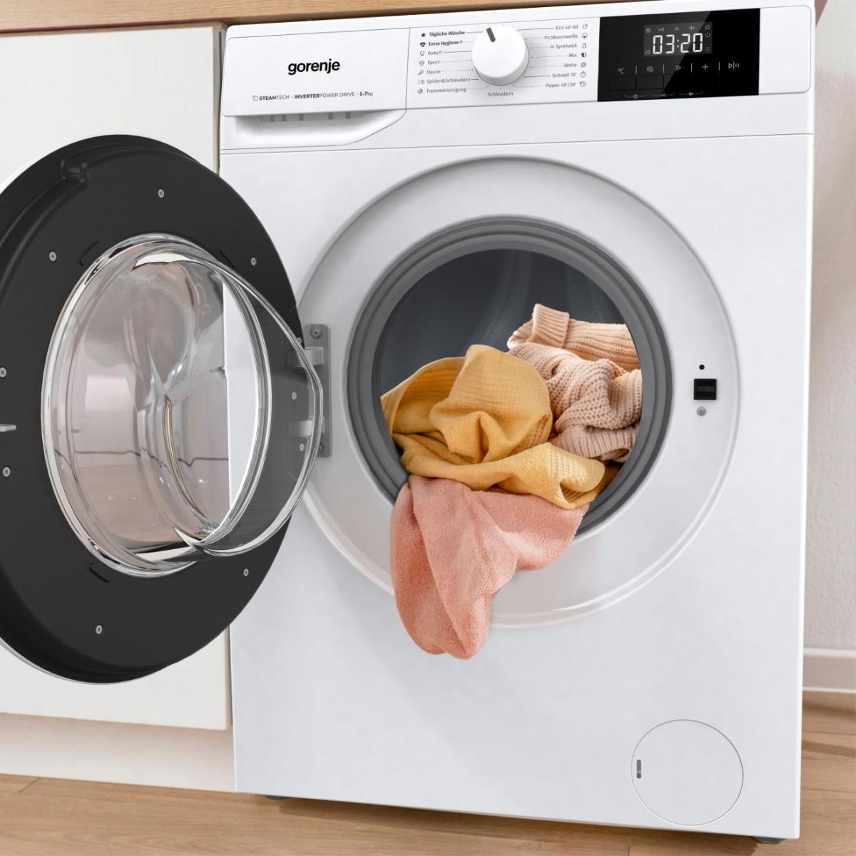 GORENJE Waschmaschine »W51G1PS62BP« 6 kg 1200 U/min Trommelreinigungsprogramm, Aquastop-Schlauch