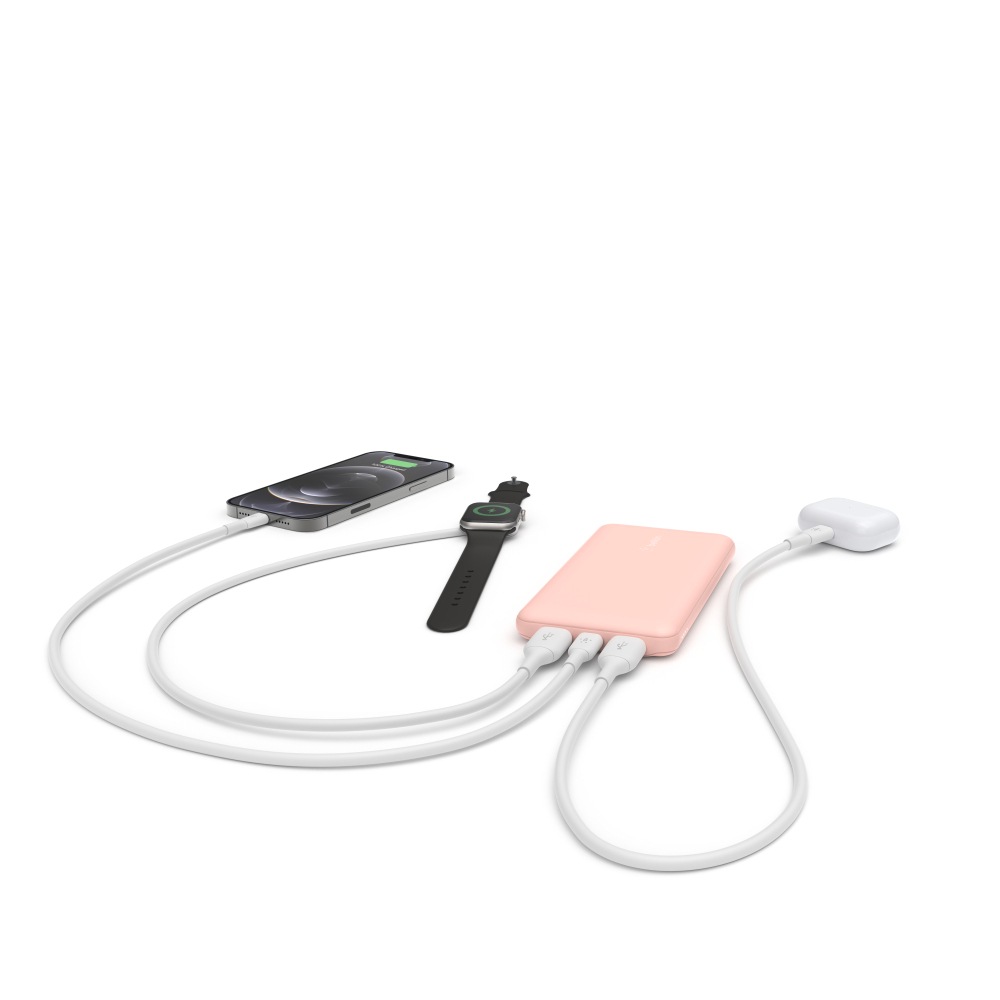6. Bild von Belkin Powerbank »BoostCharge 10.000mAh Powerbank 15 Watt zum Laden von 3 Geräten«, 10000 mAh, 1x USB-C, 2x USB-A, Power für bis zu 40 Stunden
