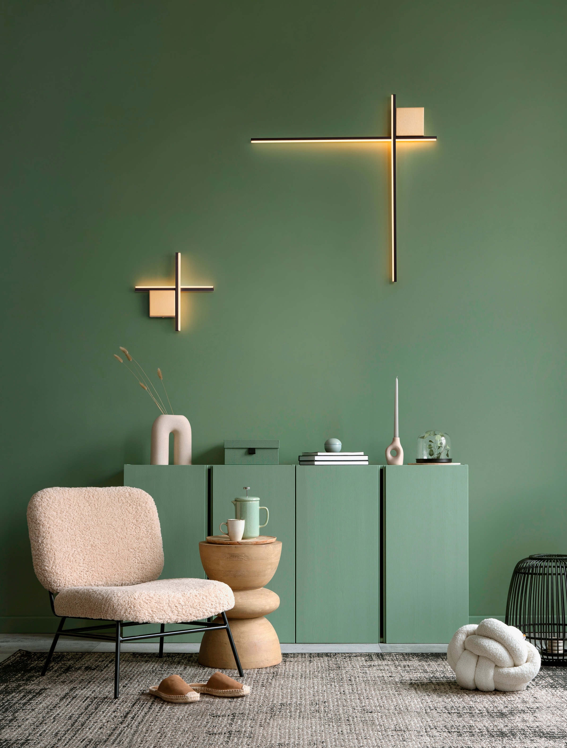 Nova Luce Wandleuchte »CROSS« LED-Modul 1 Stk. Warmweiß günstig online kaufen