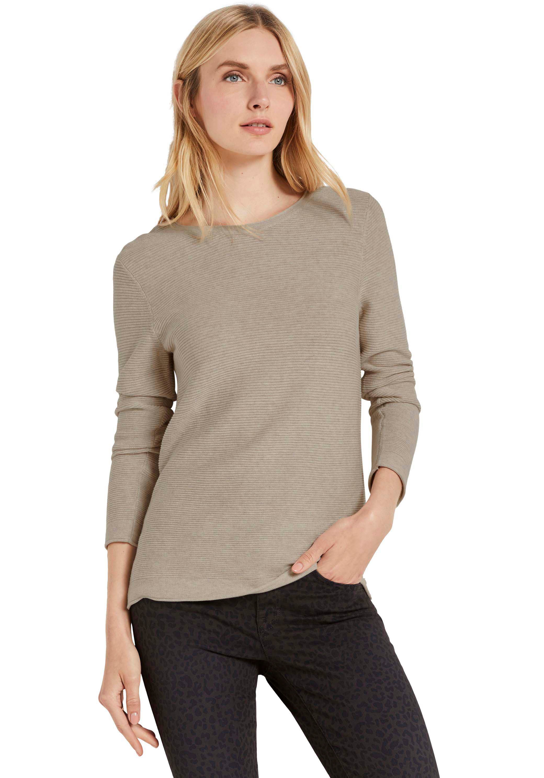 TOM TAILOR Strickpullover, in Streifen Stuktur