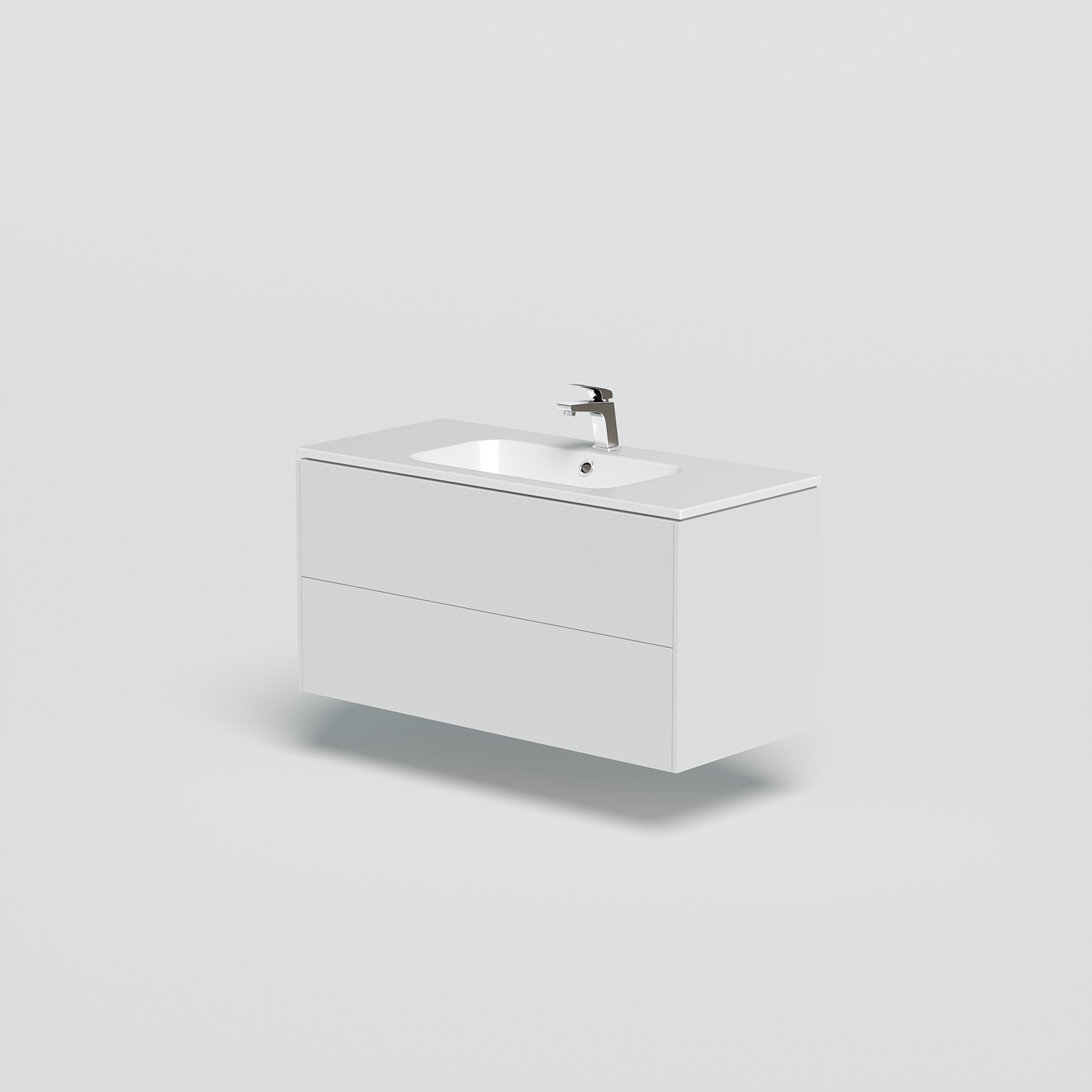 welltime Waschtisch »D-Line«, Badmöbel mit Keramik Waschbecken, Soft-Close- günstig online kaufen