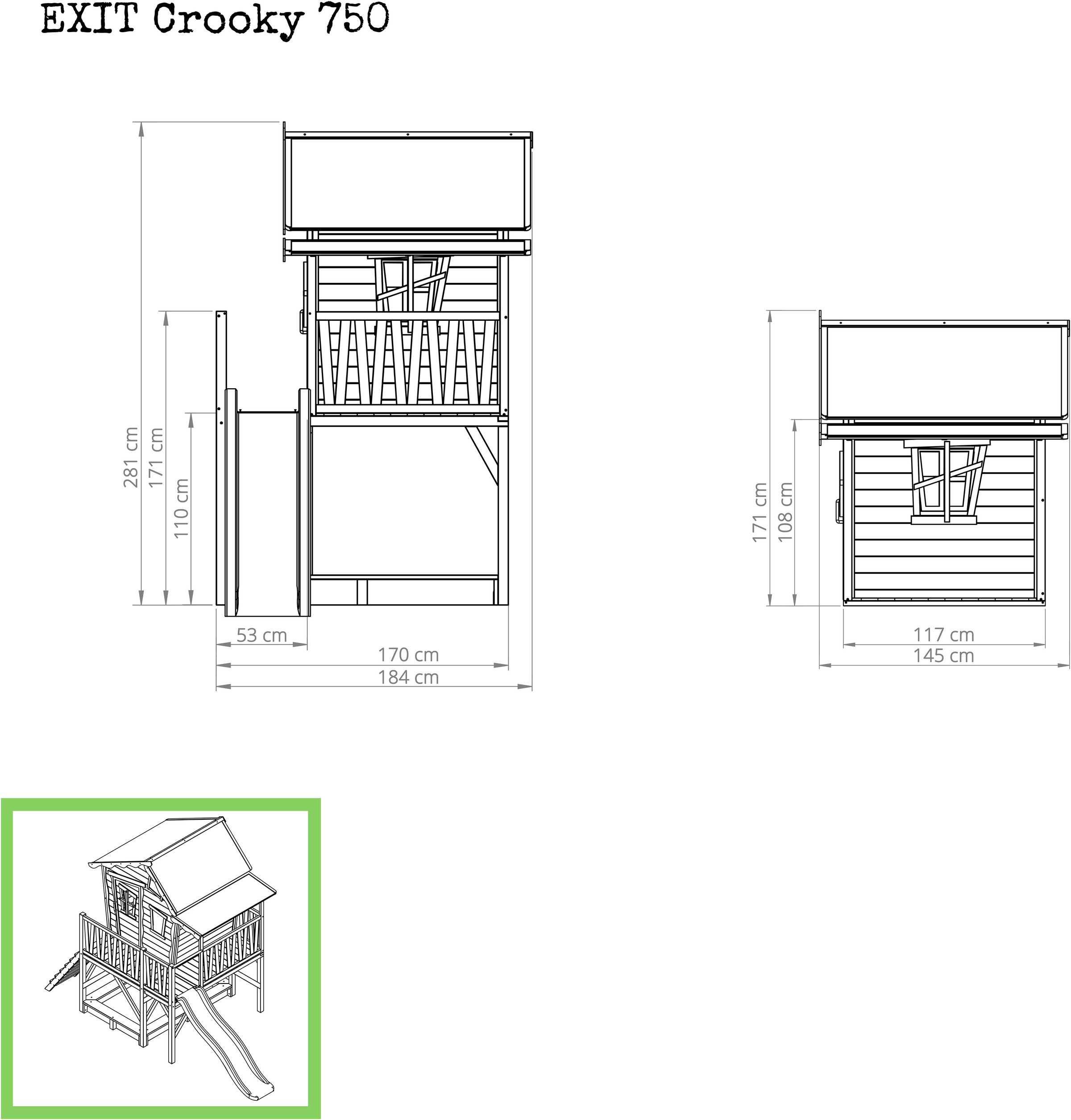 EXIT Spielhaus »Crooky 750«, FSC® - schützt Wald - weltweit