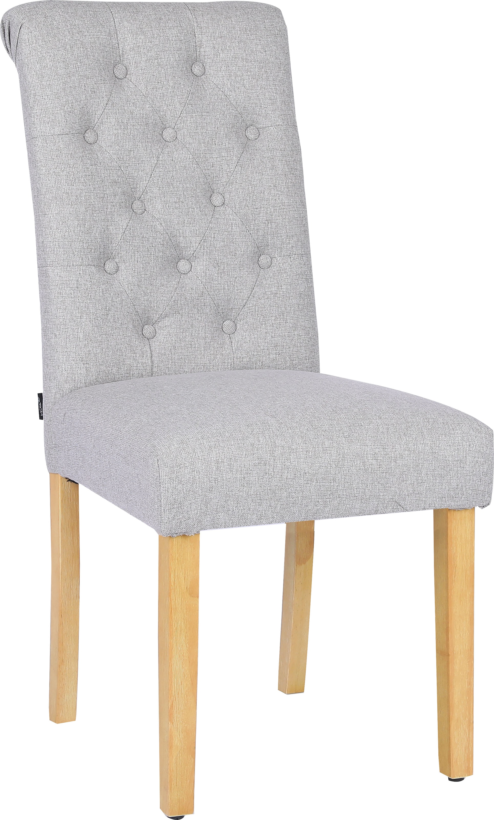 Home affaire Esszimmerstuhl »Liao, 2er-Set«, (Set), pflegeleichter Webstoff Bezug, Knopfheftung, Sitzhöhe ca. 51 cm