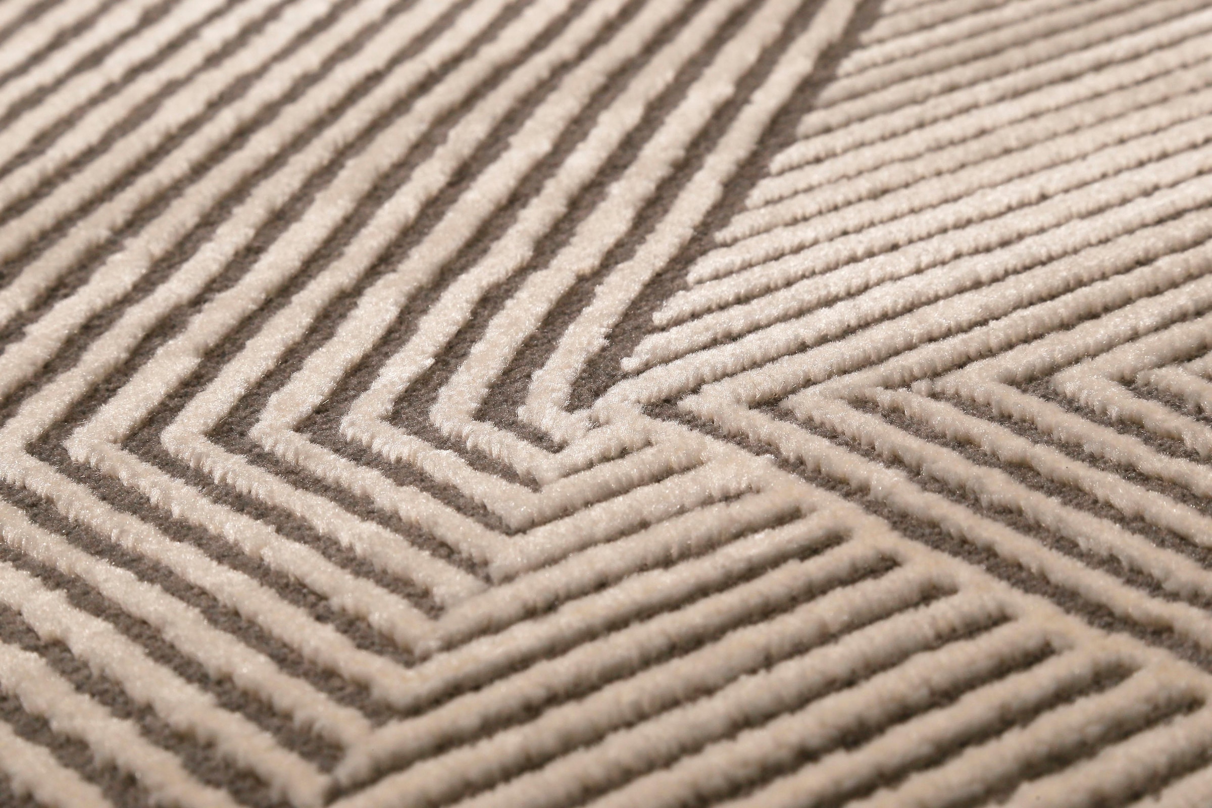Esprit Teppich »Velvet Groove ESP-8780«, rechteckig, 12 mm Höhe, Kurzflor, Hoch Tief Struktur, Wohnzimmer, Schlafzimmer