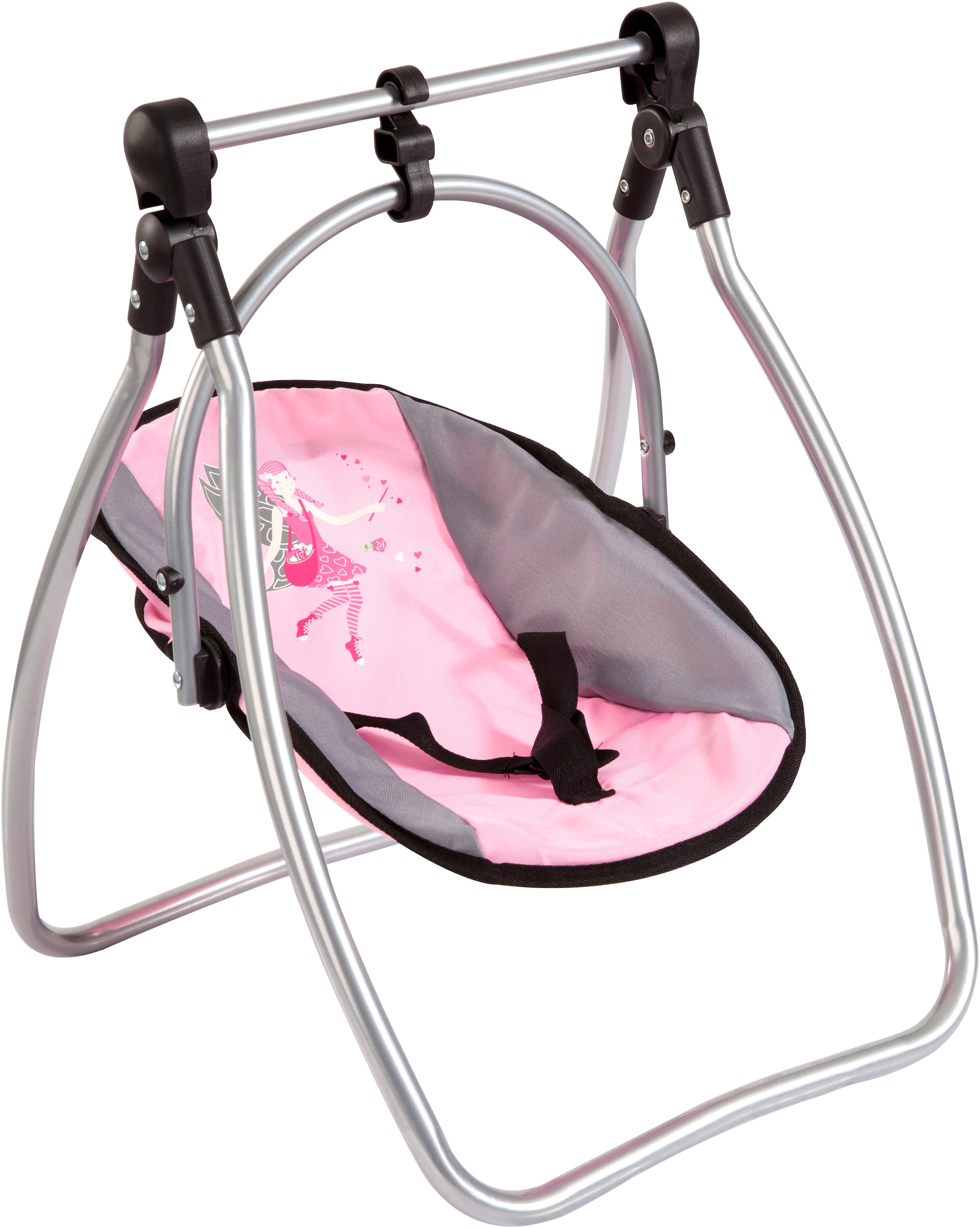 Bayer Puppen Accessoires-Set »Vario rosa/grau« mit multifunktionalem Sitz