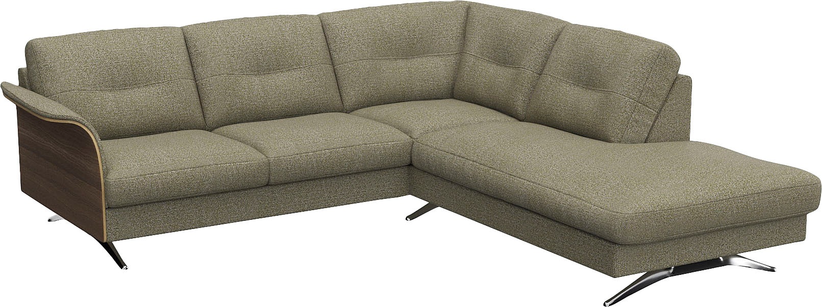 FLEXLUX Ecksofa »Glow, super bequem durch hochwertigem Sitzaufbau mit Federkern, L-Form«, Modernes skandinavisches Design