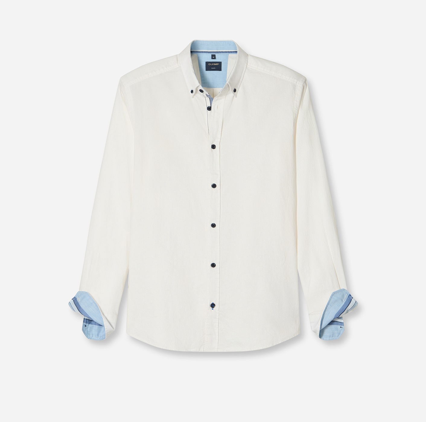 OLYMP Langarmhemd Regular Fit, Businesshemd, Button-down-Kragen, Feincord